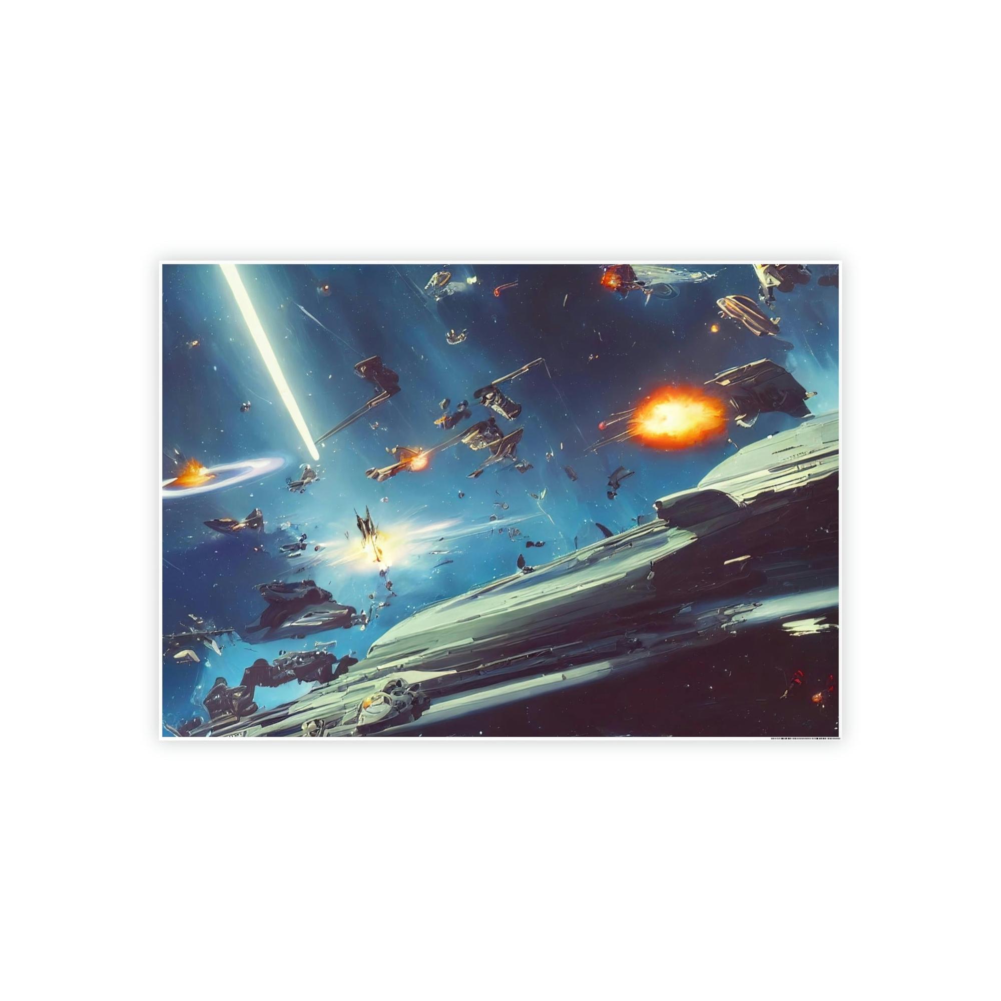 Star Wars Dark vs. Light: Framed Canvas & Poster Print of Epic Star Wars Duel