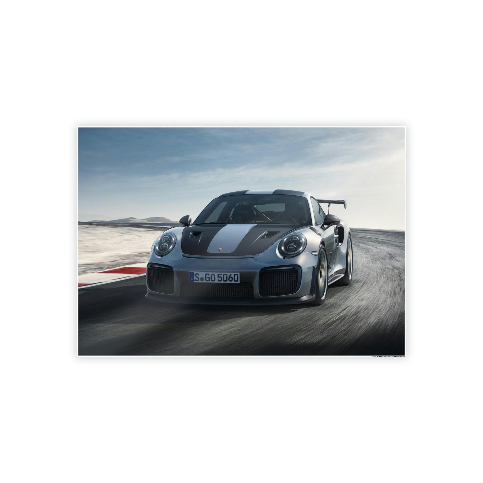 Porsche Revving Up: Canvas Wall Art Print of a Porsche at Top Speed