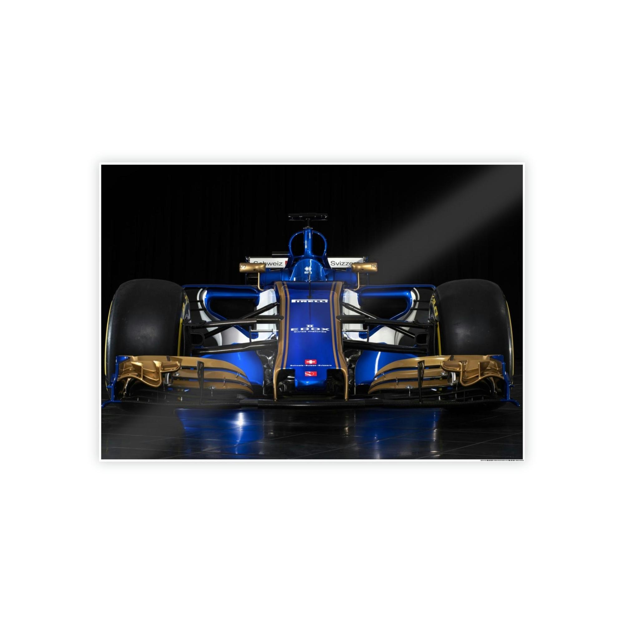 F1 The Art of Speed: Dynamic F1 Car Print on Natural Canvas & Poster