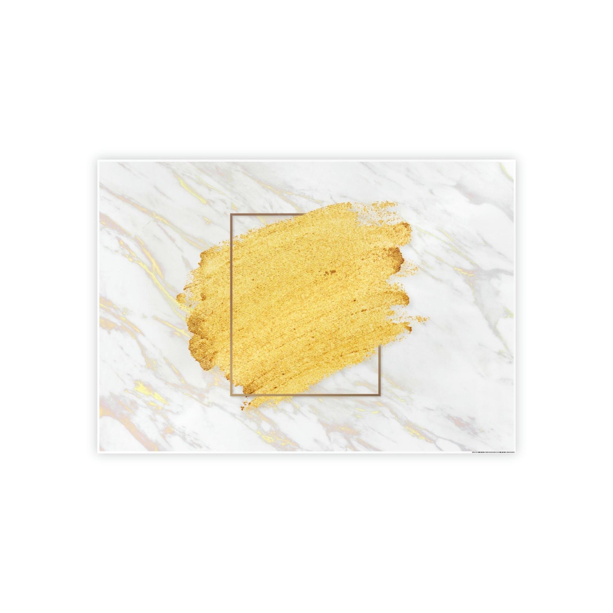 Gold Abstract Art Golden Reflections: Captivating Print on Canvas of Abstract Gold Wall Art