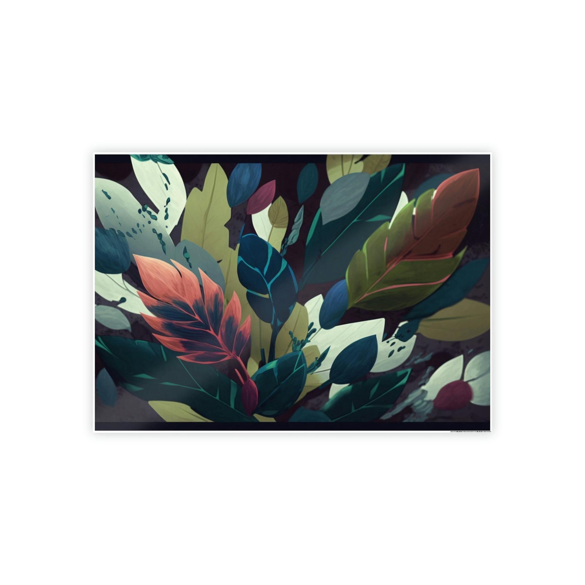 Abstract Botanical Floral Symphony: Canvas & Poster Print of Abstract Botanical Art