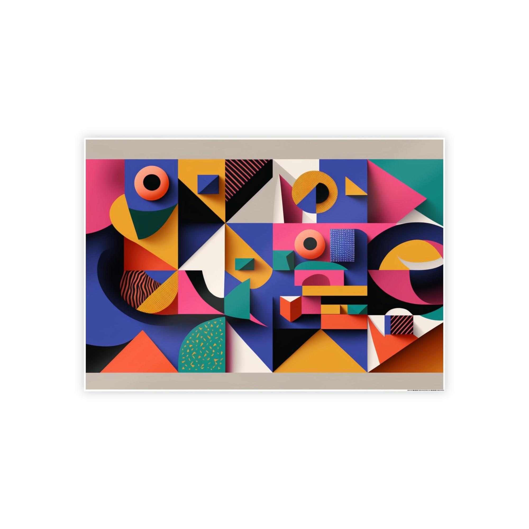 Abstract Geometric Geometric Harmony: Canvas & Poster Print of Abstract Art