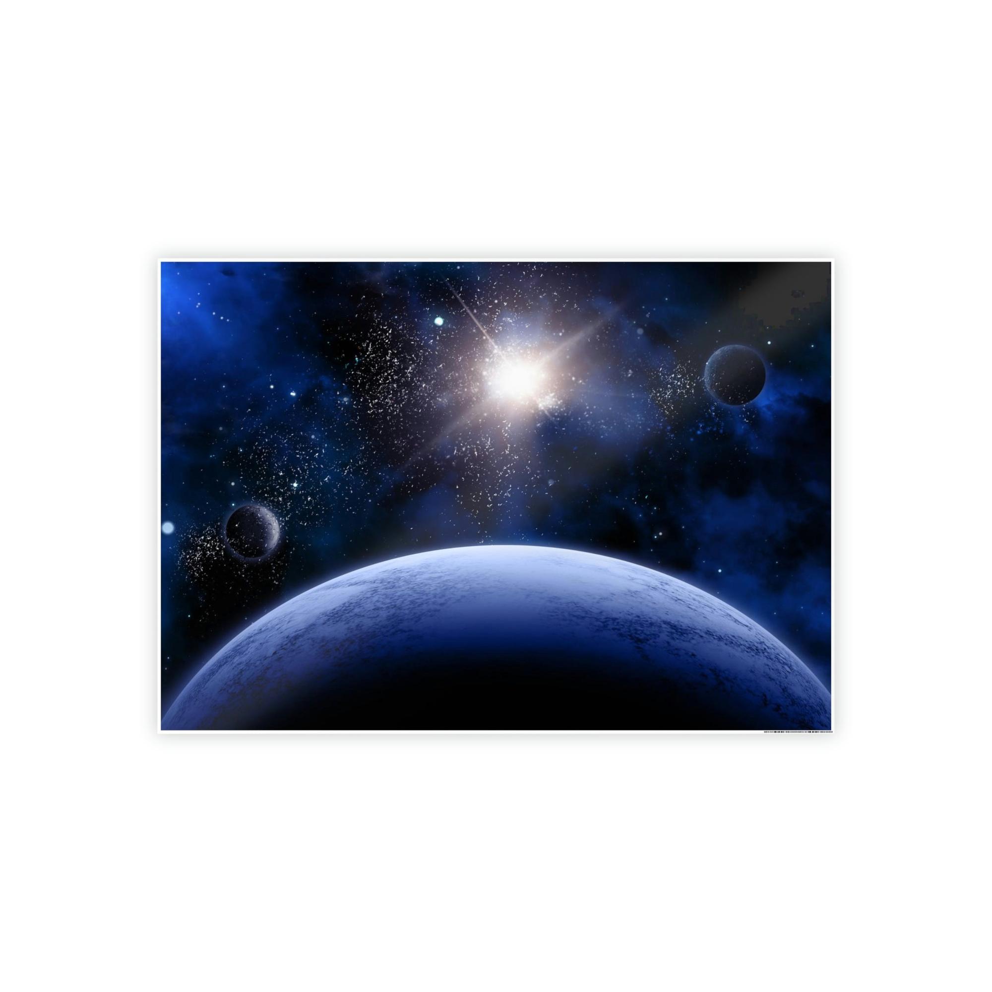 Planets Cosmic Odyssey: Natural Canvas Wall Art of Planets in Space