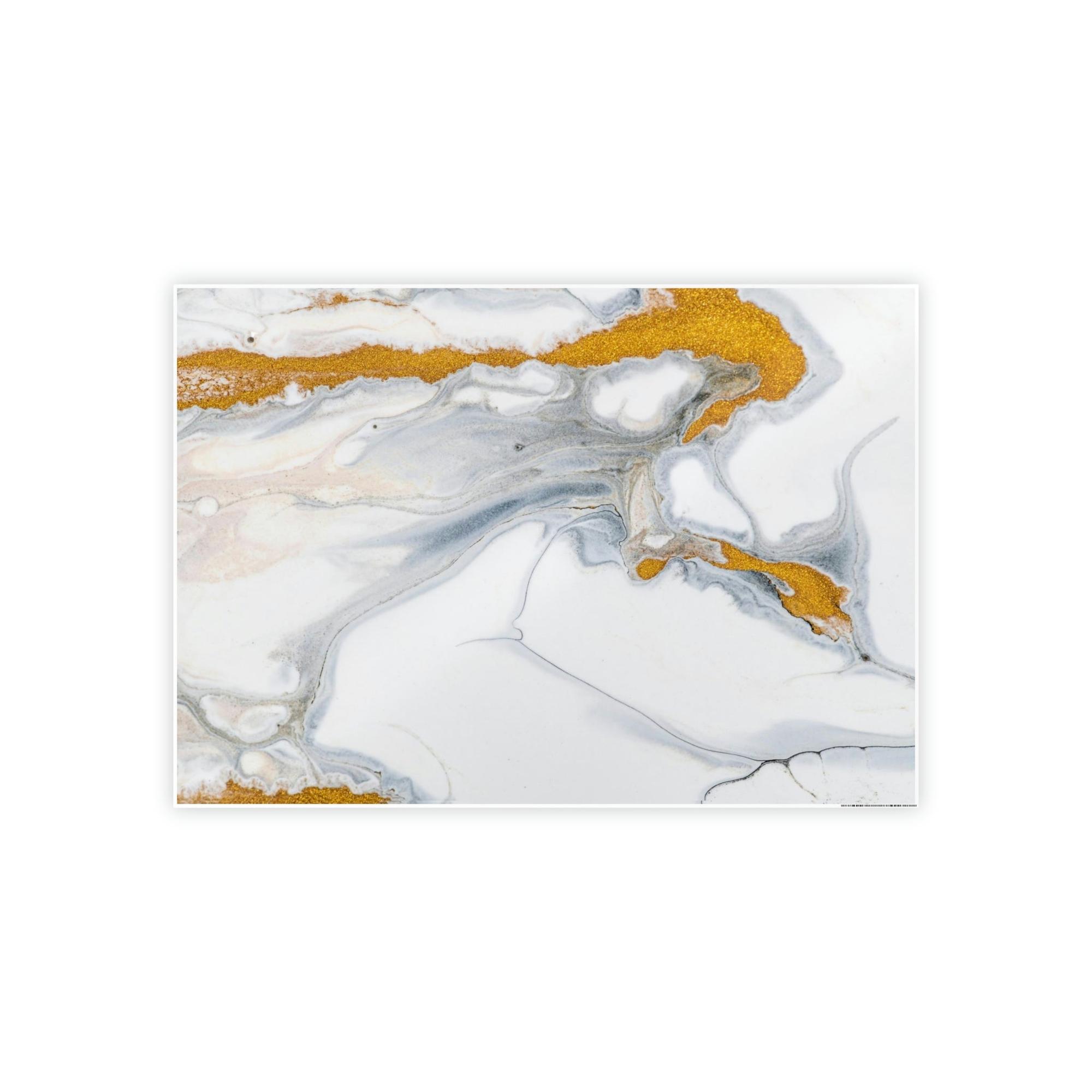 Gold Abstract Art Shining Brilliance: Mesmerizing Gold Abstract Wall Art Poster & Canvas