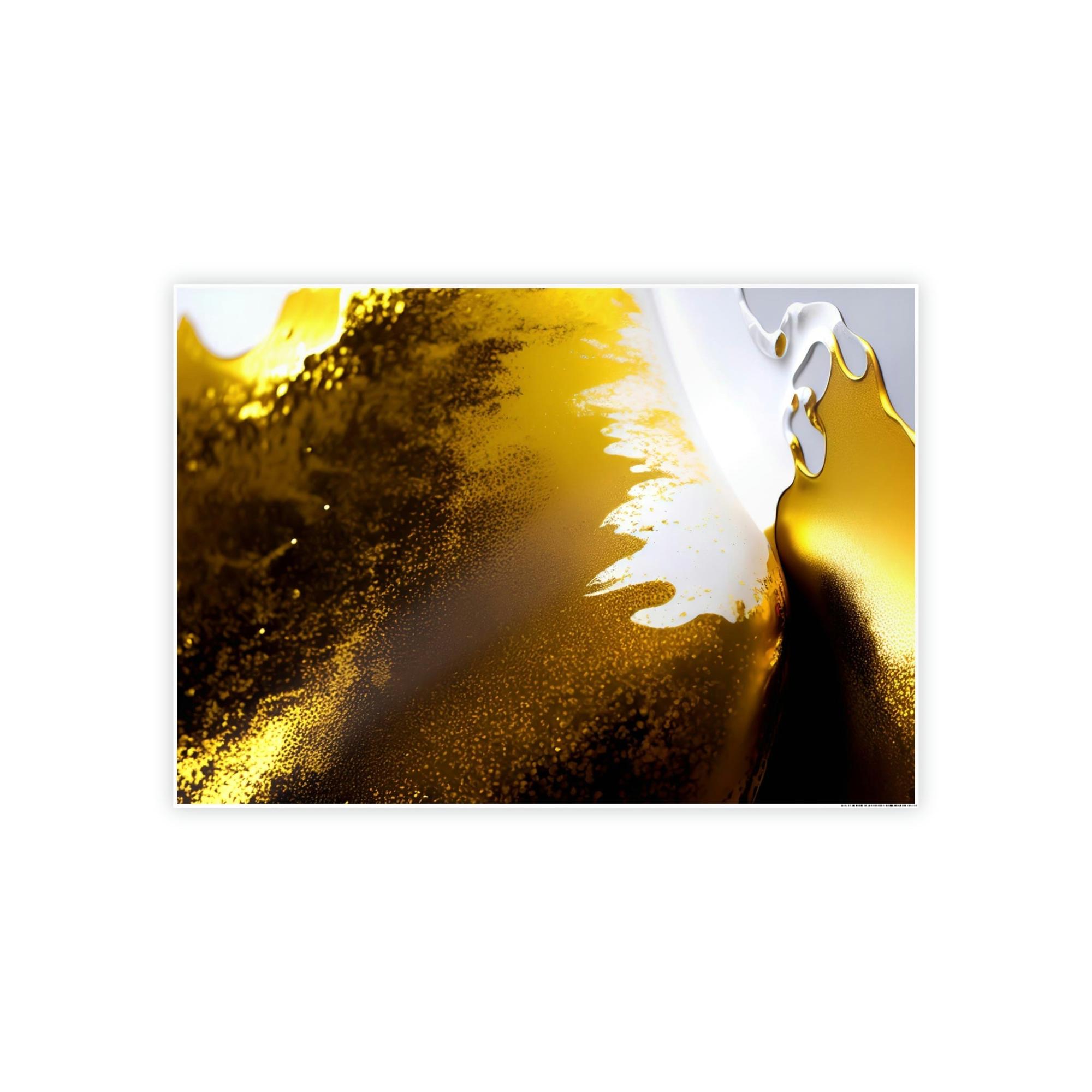Gold Abstract Art Golden Abstractions: Print on Canvas of Abstract Gold Art