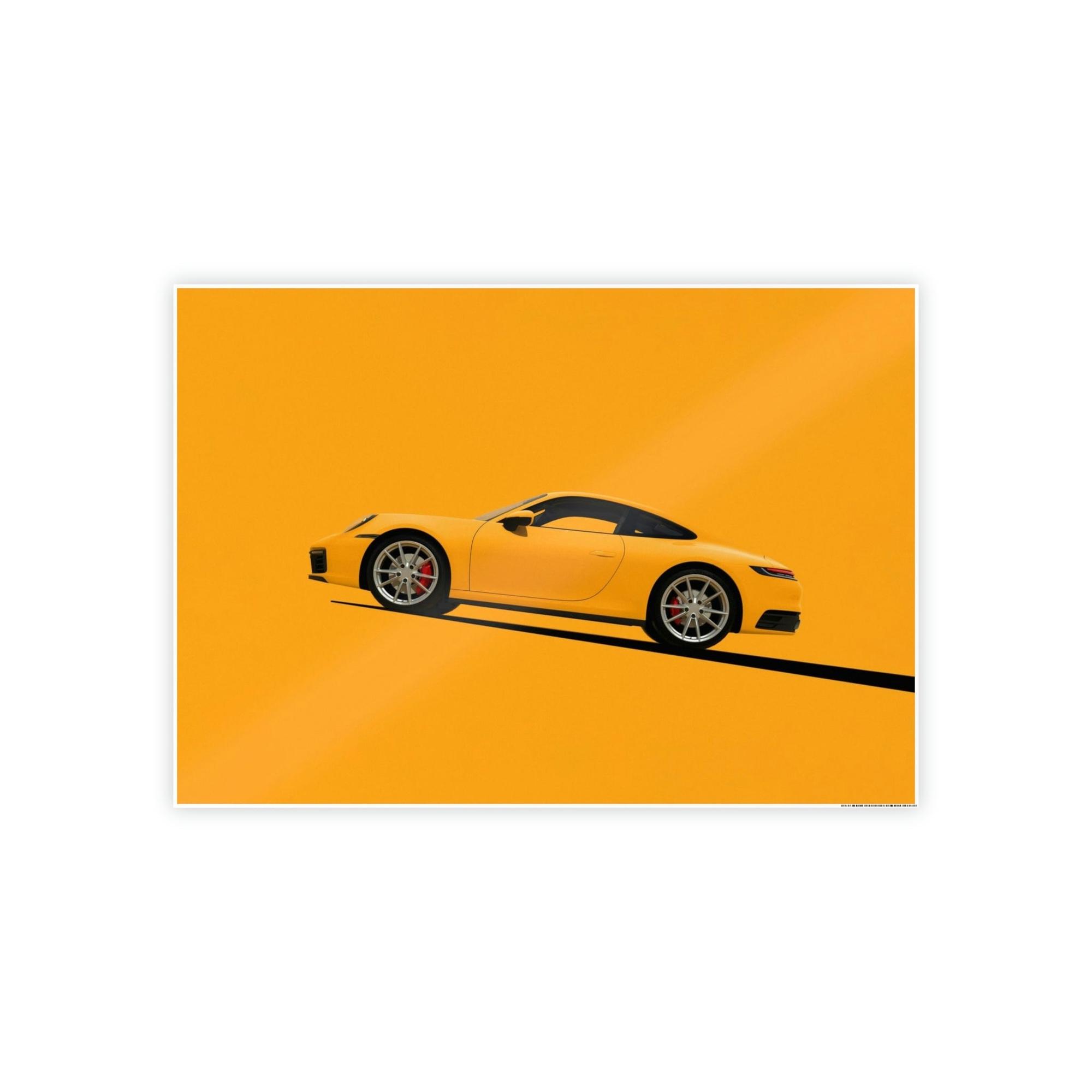 Porsche Artistic Porsche: Natural Canvas & Poster Print of a Unique Design