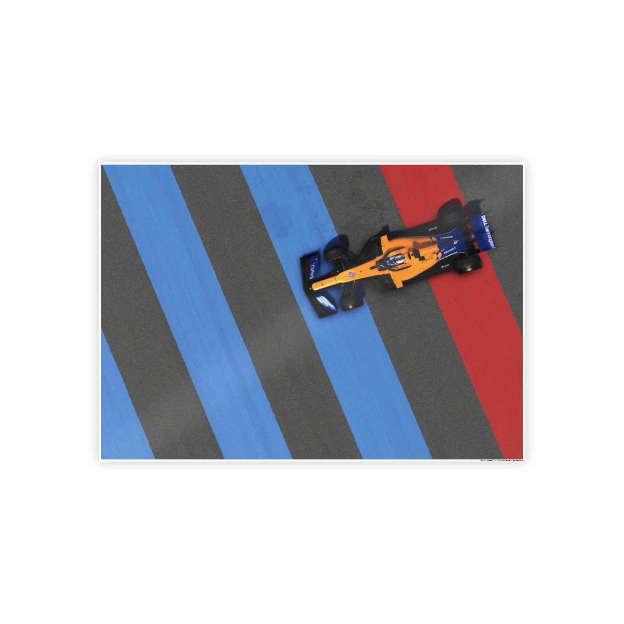 F1 Racing Thrills: Framed Poster & Canvas of F1 Cars in Action