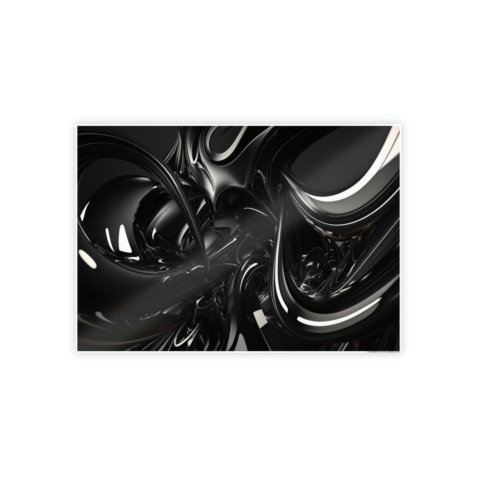 Black Black is the New Black: Modern Black Art Print
