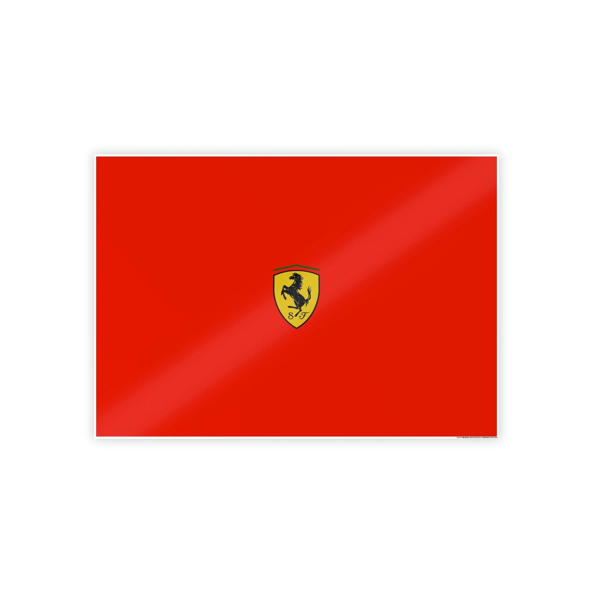 Mountains Prancing Horse: Framed Canvas and Poster of Ferrari's Iconic Symbol