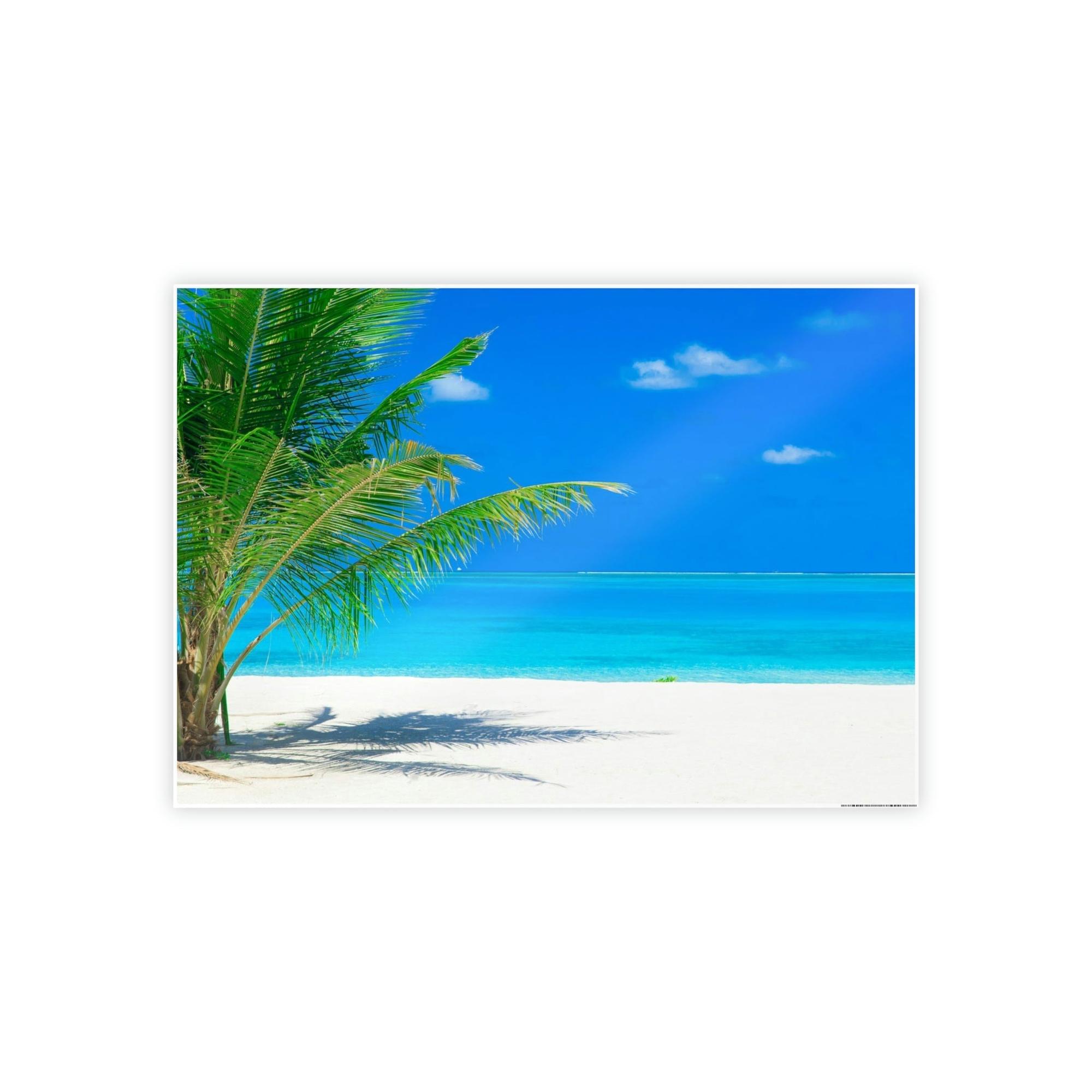 Island Beach Island Breeze: Natural Canvas & Poster Art of a Refreshing Beach Day
