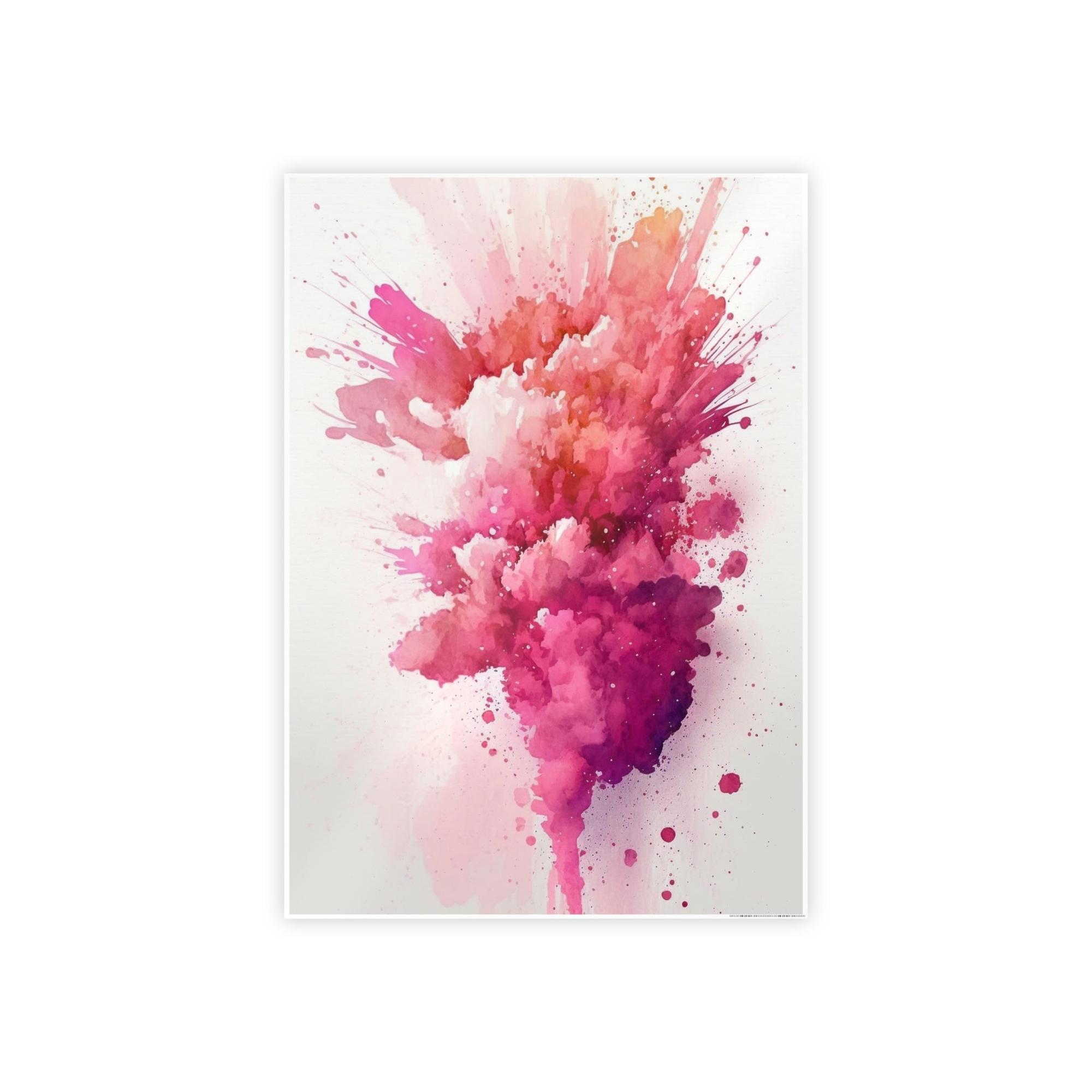 Pink Glowing Pink: Natural Canvas Wall Art of Abstract Artworks in Luminous Pink Shades