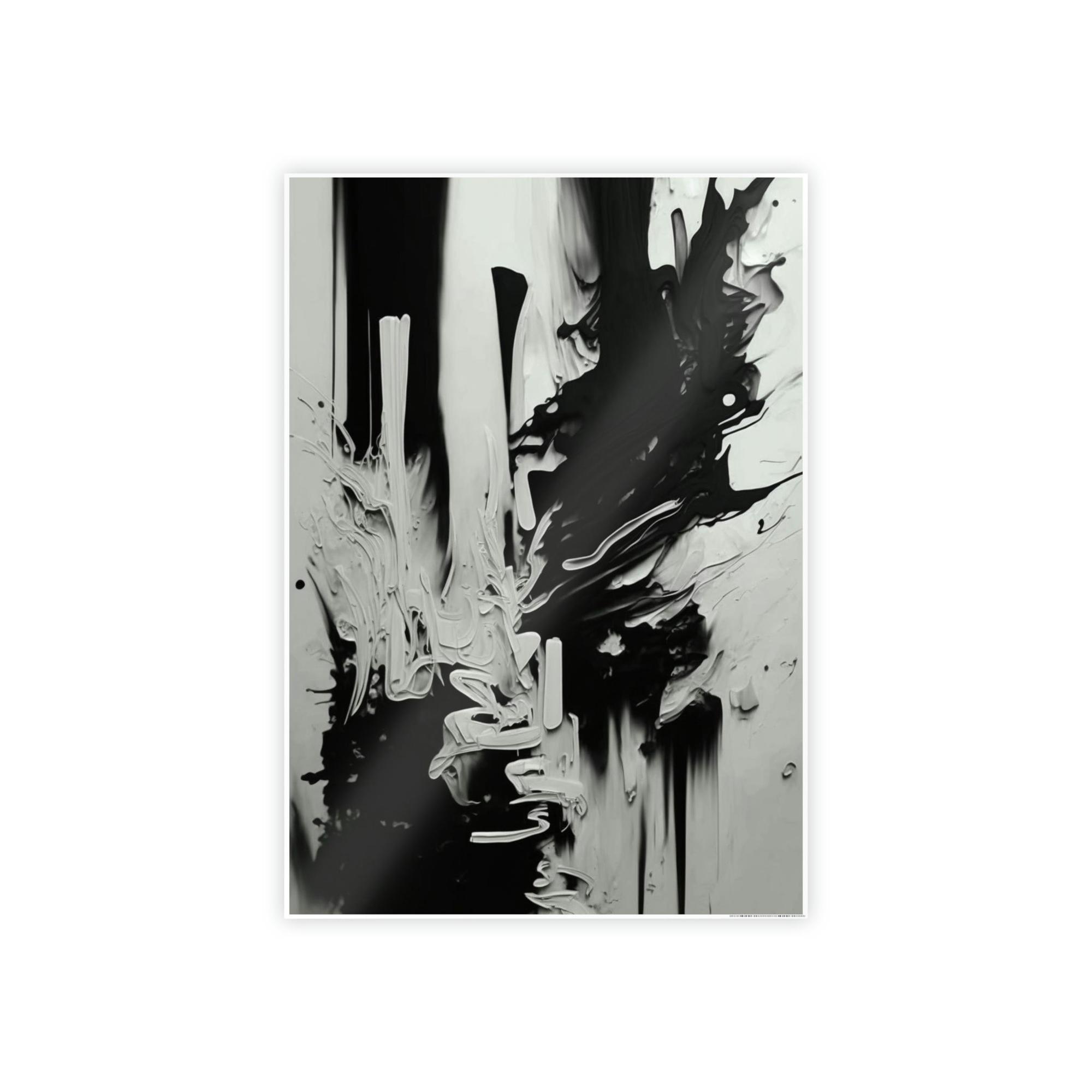 Black&White Abstract Art The Shadow's Dance: A Natural Canvas & Poster Painting of Abstract Shapes and Shadows