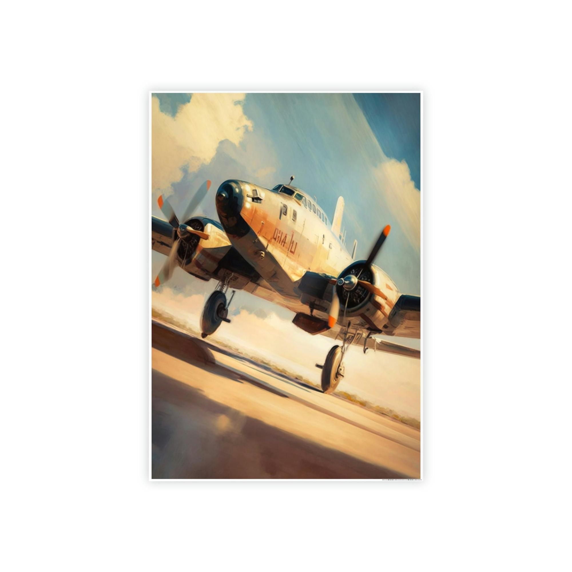 Aircraft Flying Dreams: Captivating Aircraft Wall Art on Framed Poster