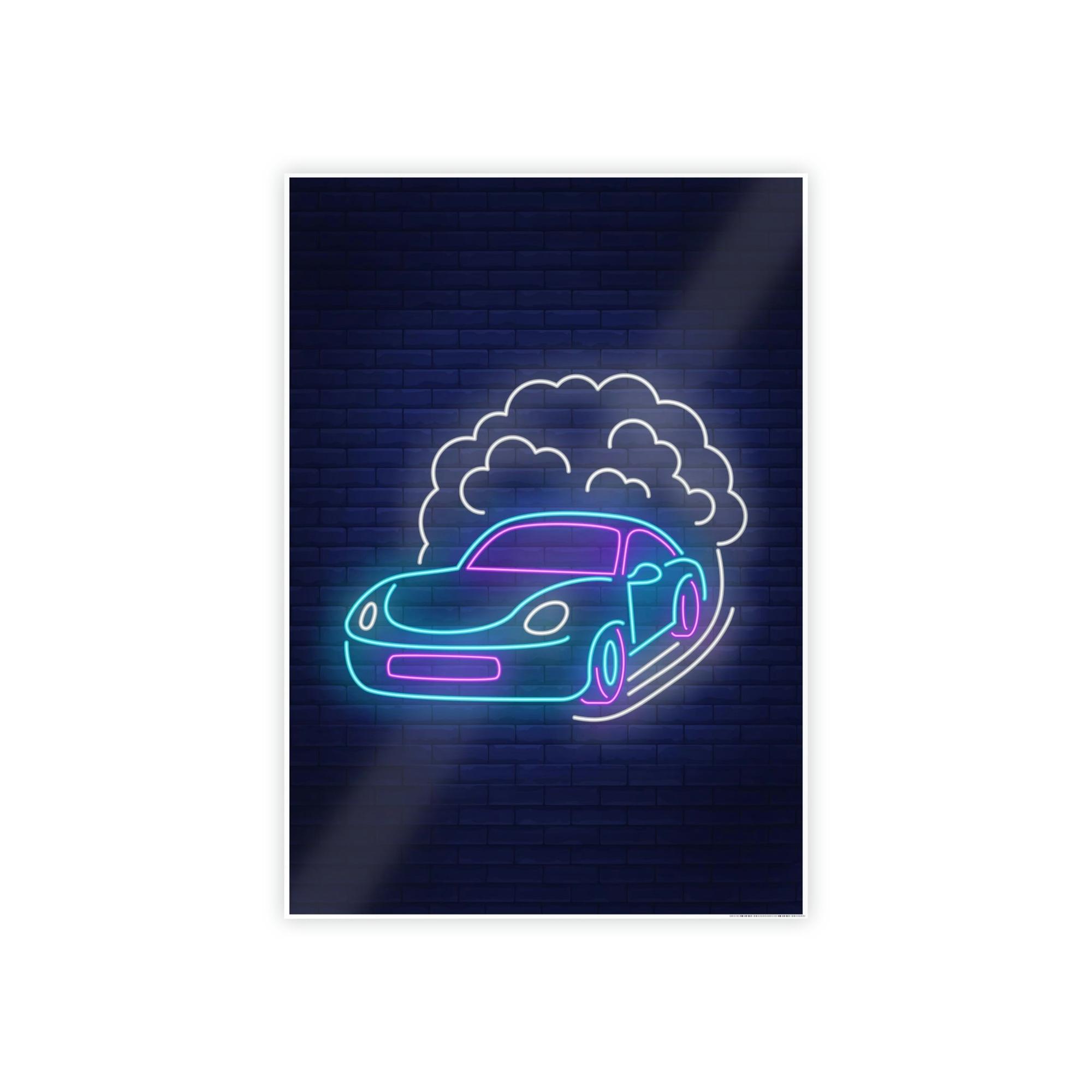 Neon Luminous Landscapes Awakened: Neon-inspired Canvas Prints for Striking Wall Decor