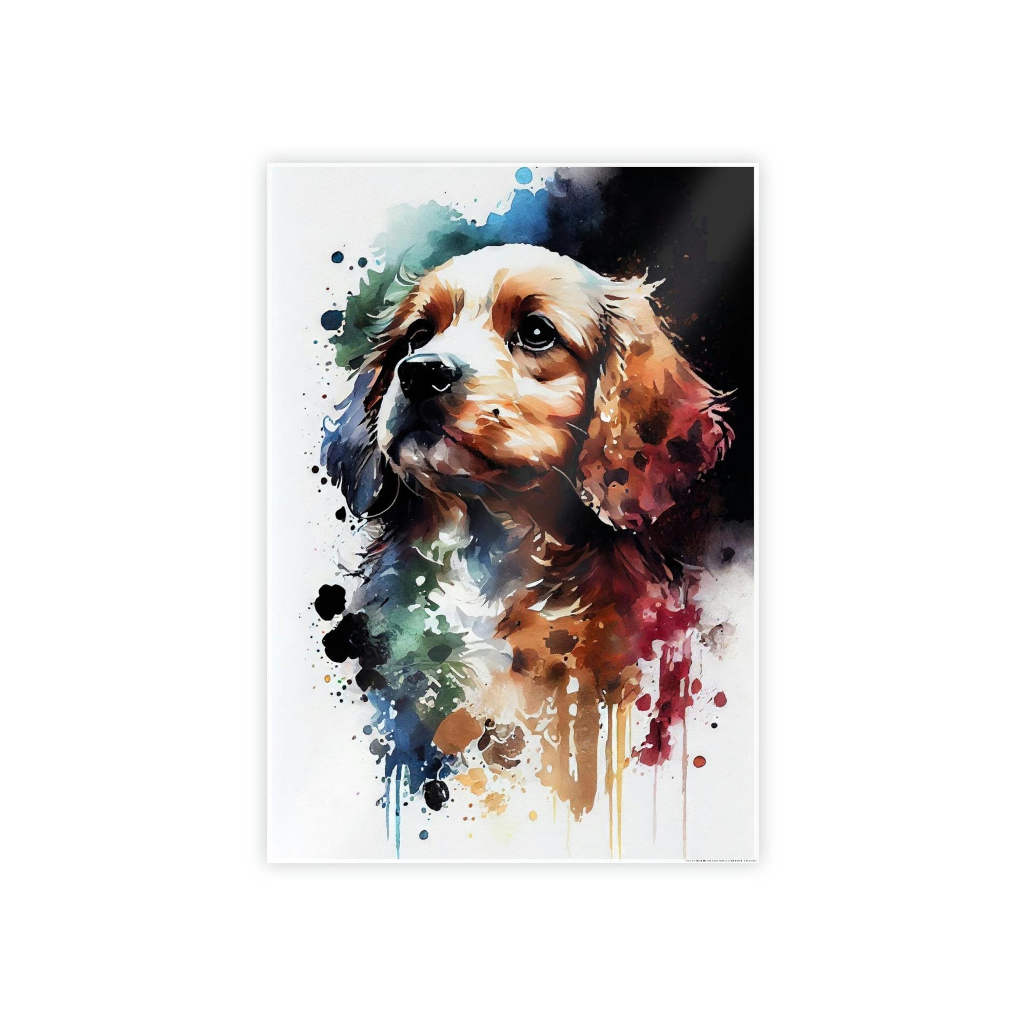 Dogs Framed Furry Friend: Print on Canvas of an Adorable Pup