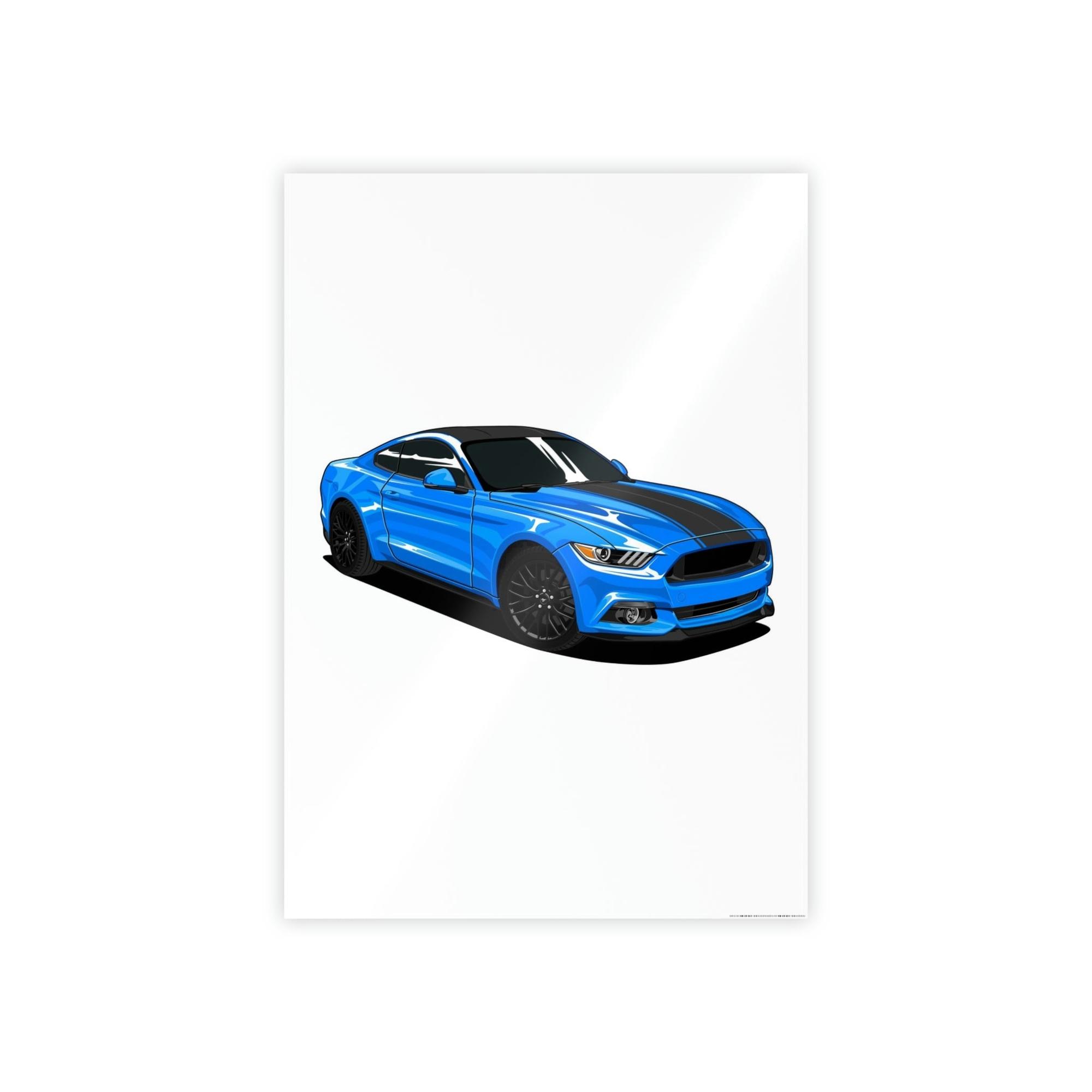Mustang Living for the Drive: Mustang Sports Car Canvas & Poster Wall Art for Auto Enthusiasts