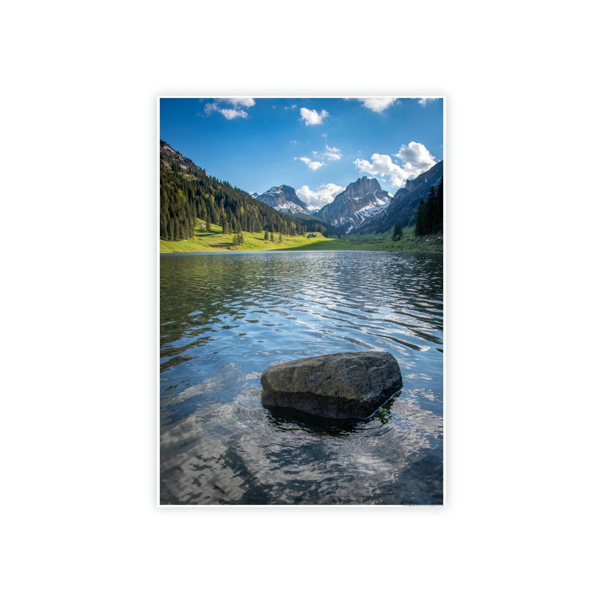 Lakes And Rivers Nature's Melody: Framed Canvas and Poster Print of Lakes and Rivers