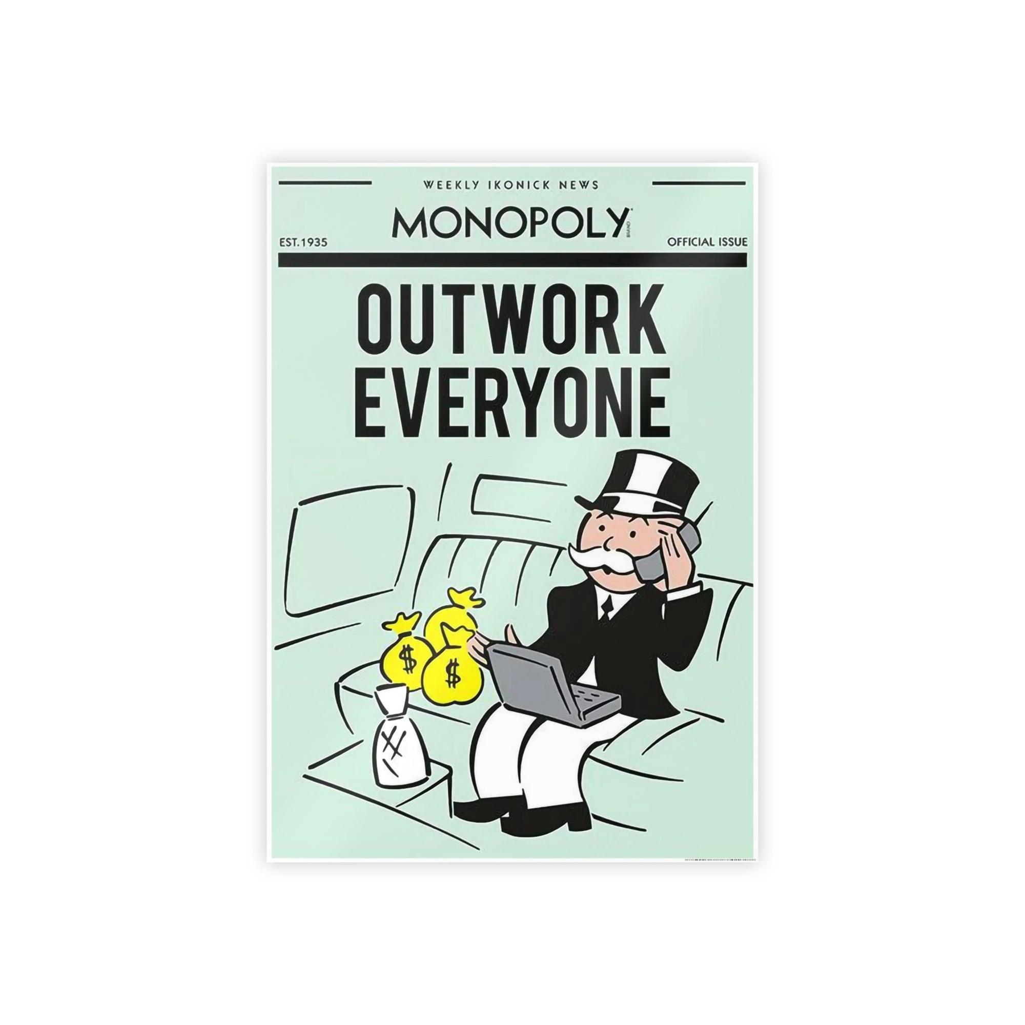 Monopoly & Motivation Motivation Meets Art: Alec Monopoly's Quote Framed Canvas and Poster Collection