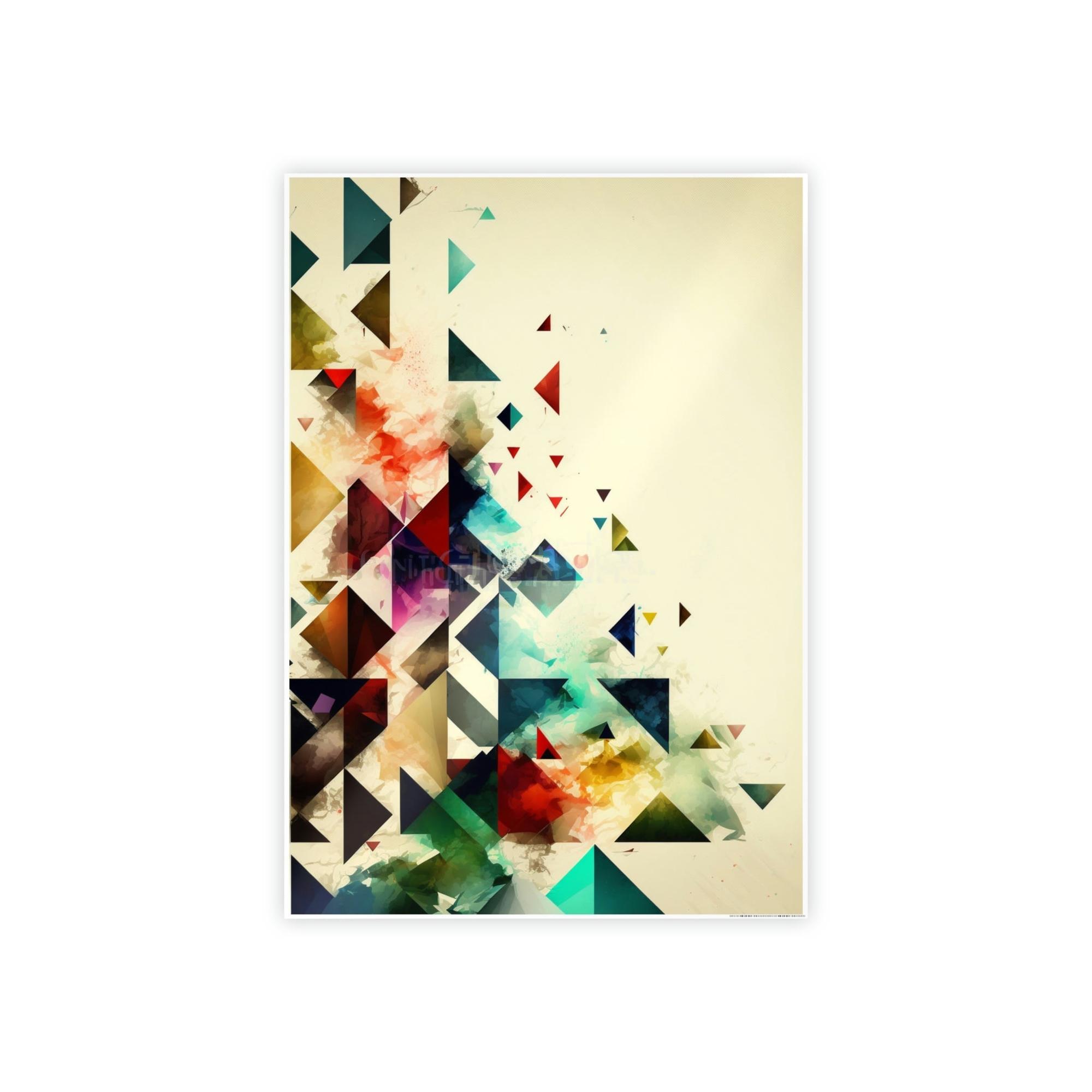 Abstract Geometric Illusions of Reality: Canvas & Poster Print of Geometric Abstraction