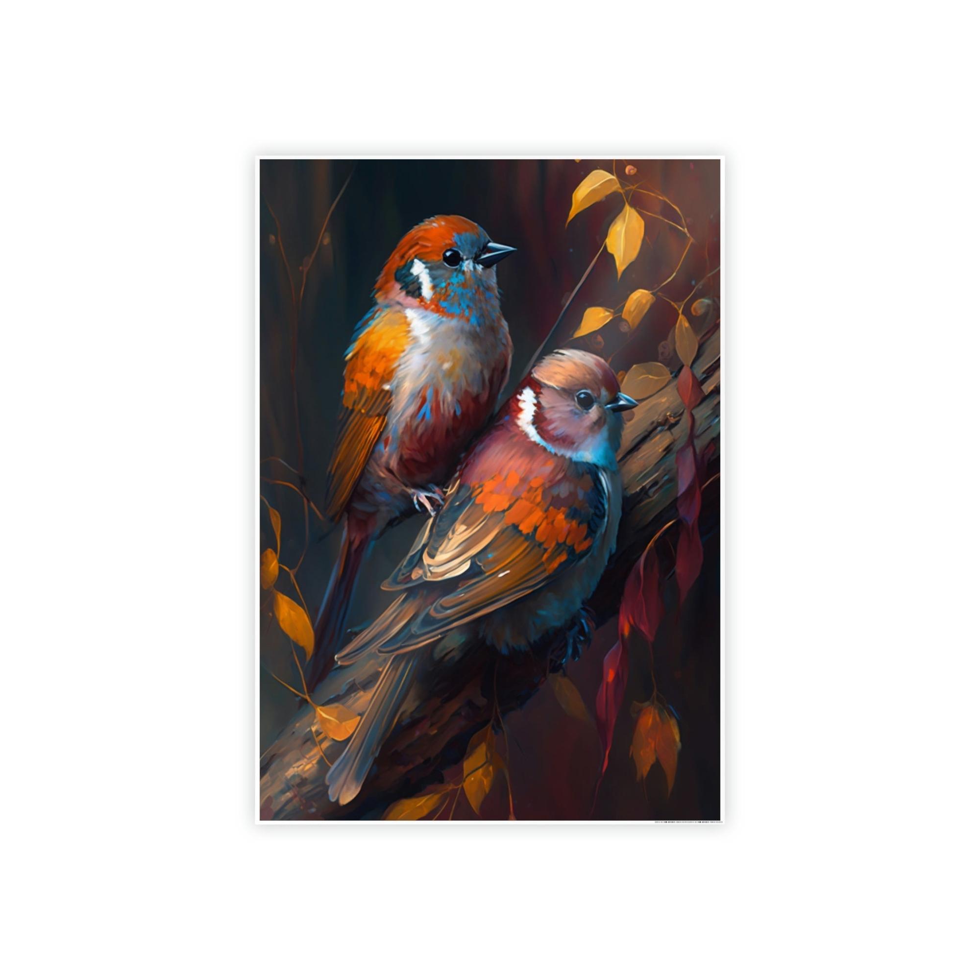 Birds The Birds' Haven: Canvas Wall Art of Birds in a Protected Habitat