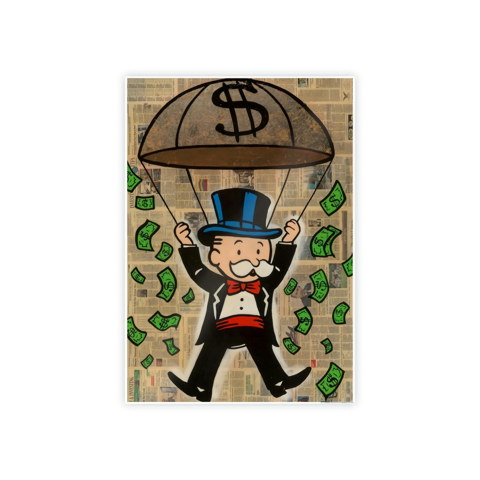 Monopoly & Motivation Monopoly Money: Canvas Art and Poster Prints Featuring Alec Monopoly's Iconic Style