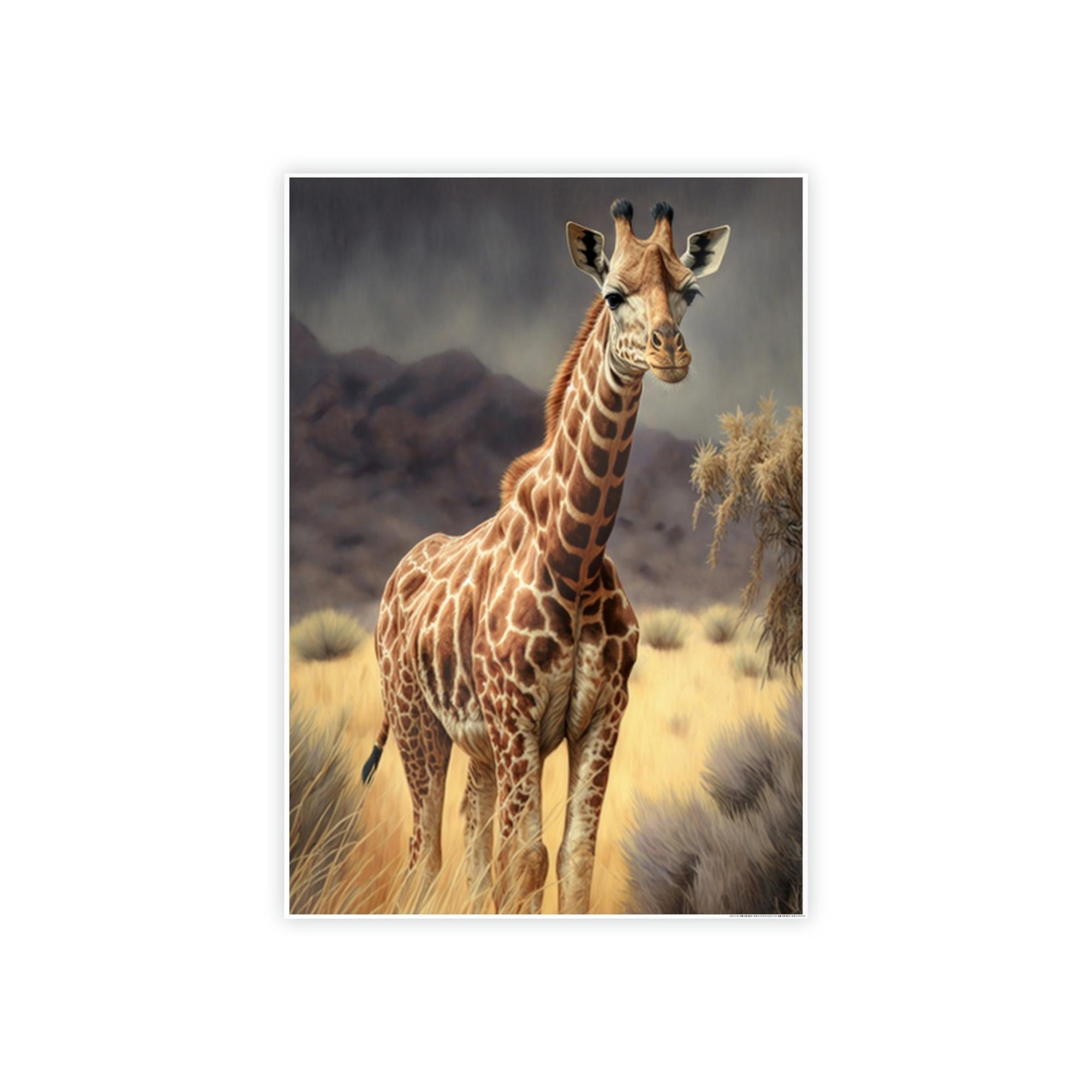 Giraffes The Majesty of Giraffes: Framed Canvas & Poster of Stunning Beauty