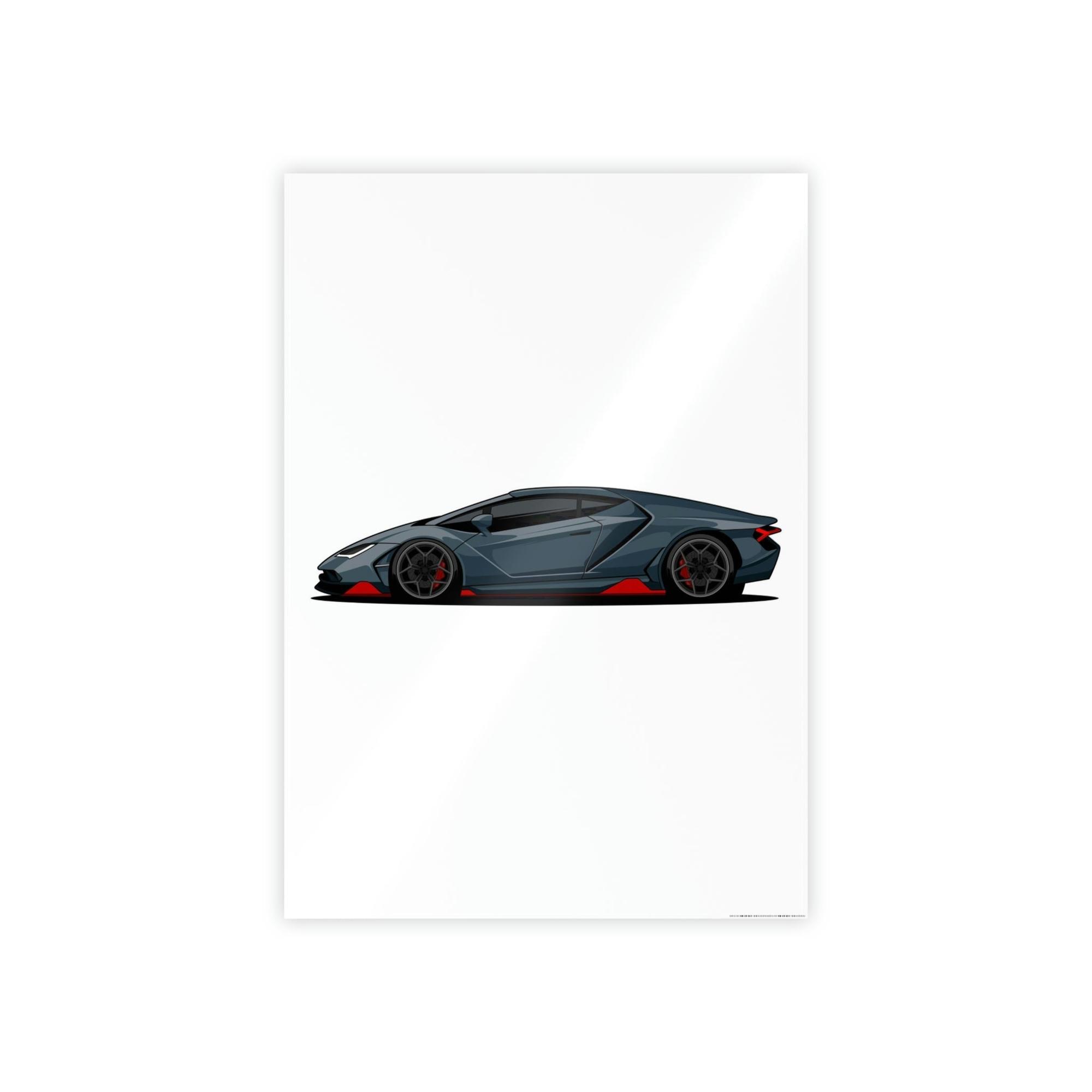 Lamborghini Dark Elegance: Black Lamborghini Framed Poster & Canvas for Wall Decor