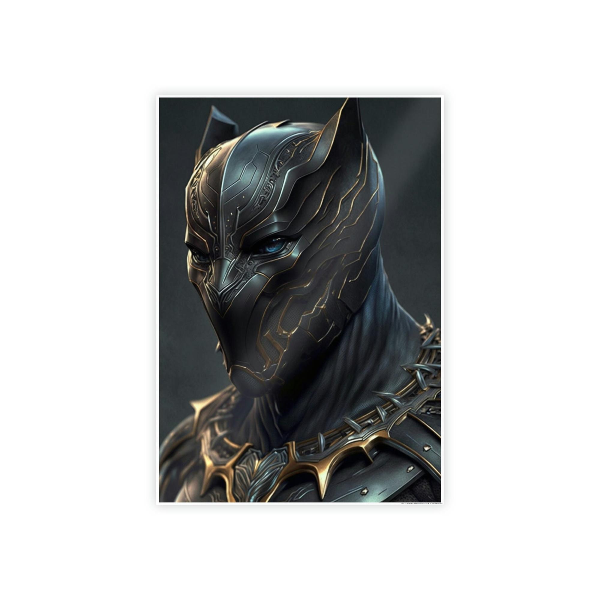 Black Panther Panther Power: Poster and Print on Canvas with Dynamic Black Panther Art