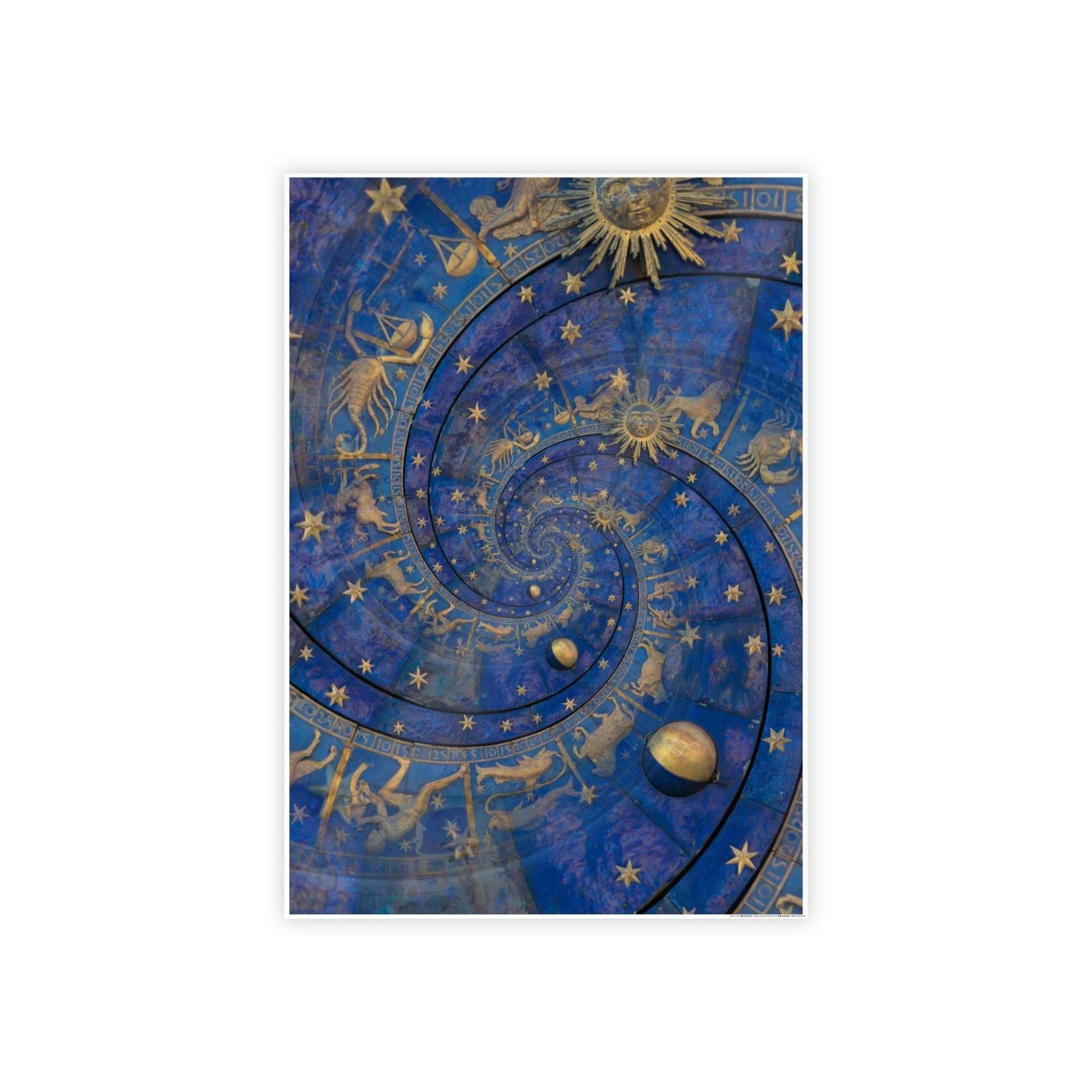 Zodiac Zodiac Symbols in the Sky: Abstract Framed Poster Art for Home