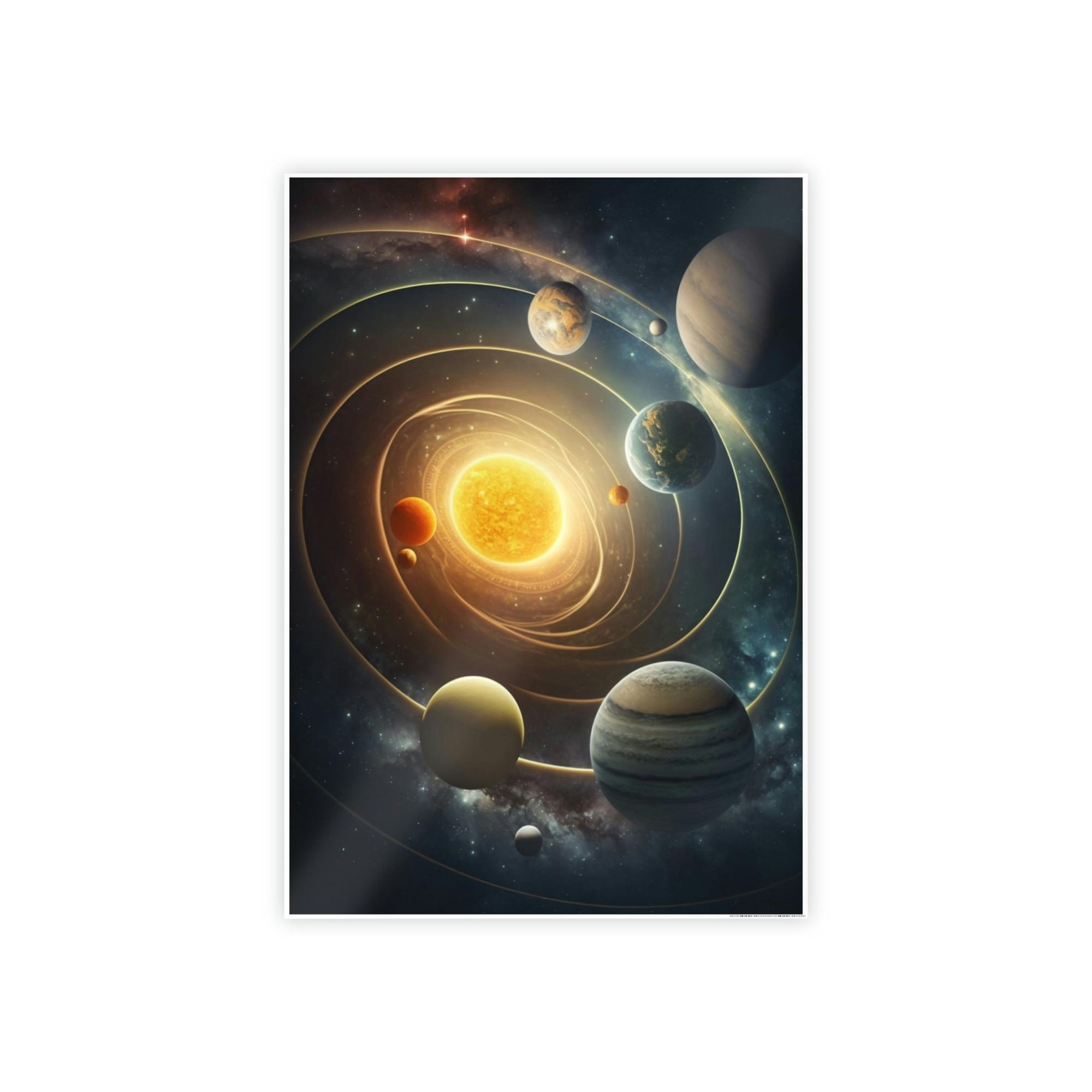 Solar System Discover the Cosmos: Framed Canvas Art of the Solar System for an Out-of-This-World Experience