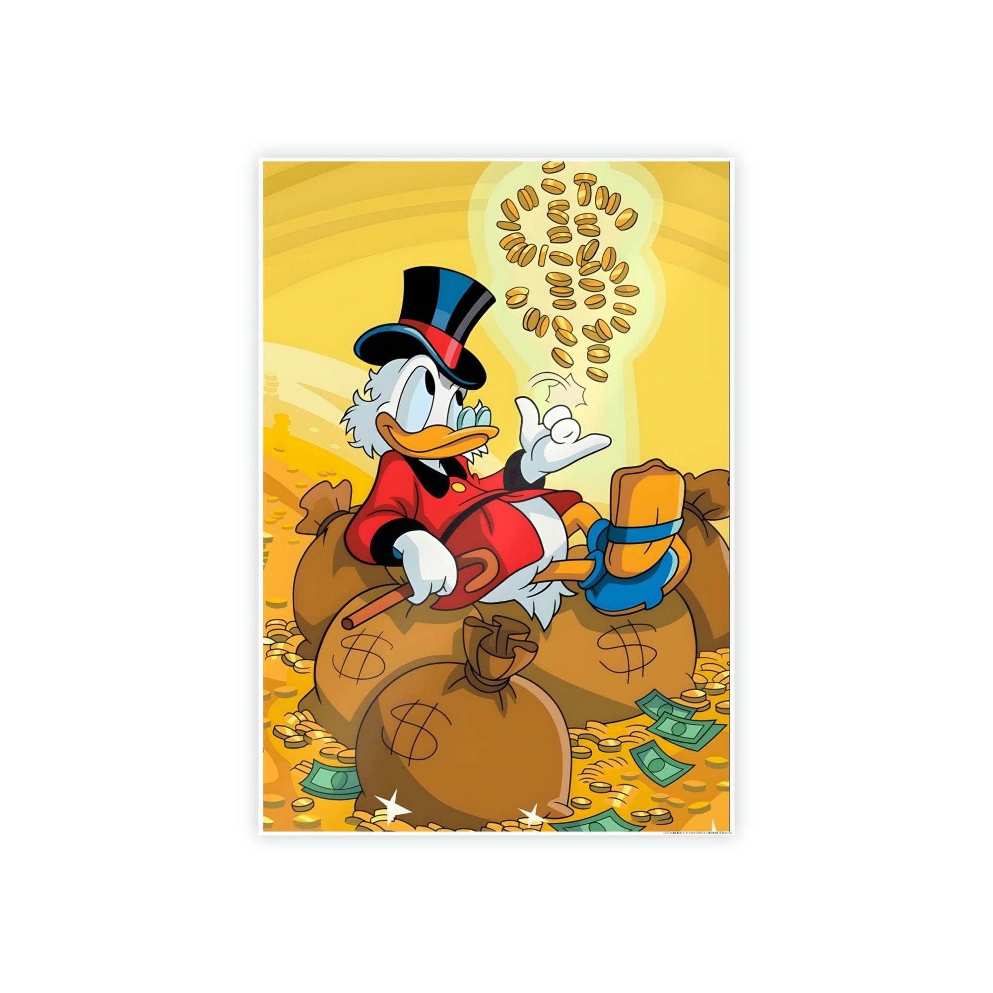 Monopoly & Motivation The Million-Dollar Duck: Street Art Style Canvas Print of a Duck by Alec Monopoly
