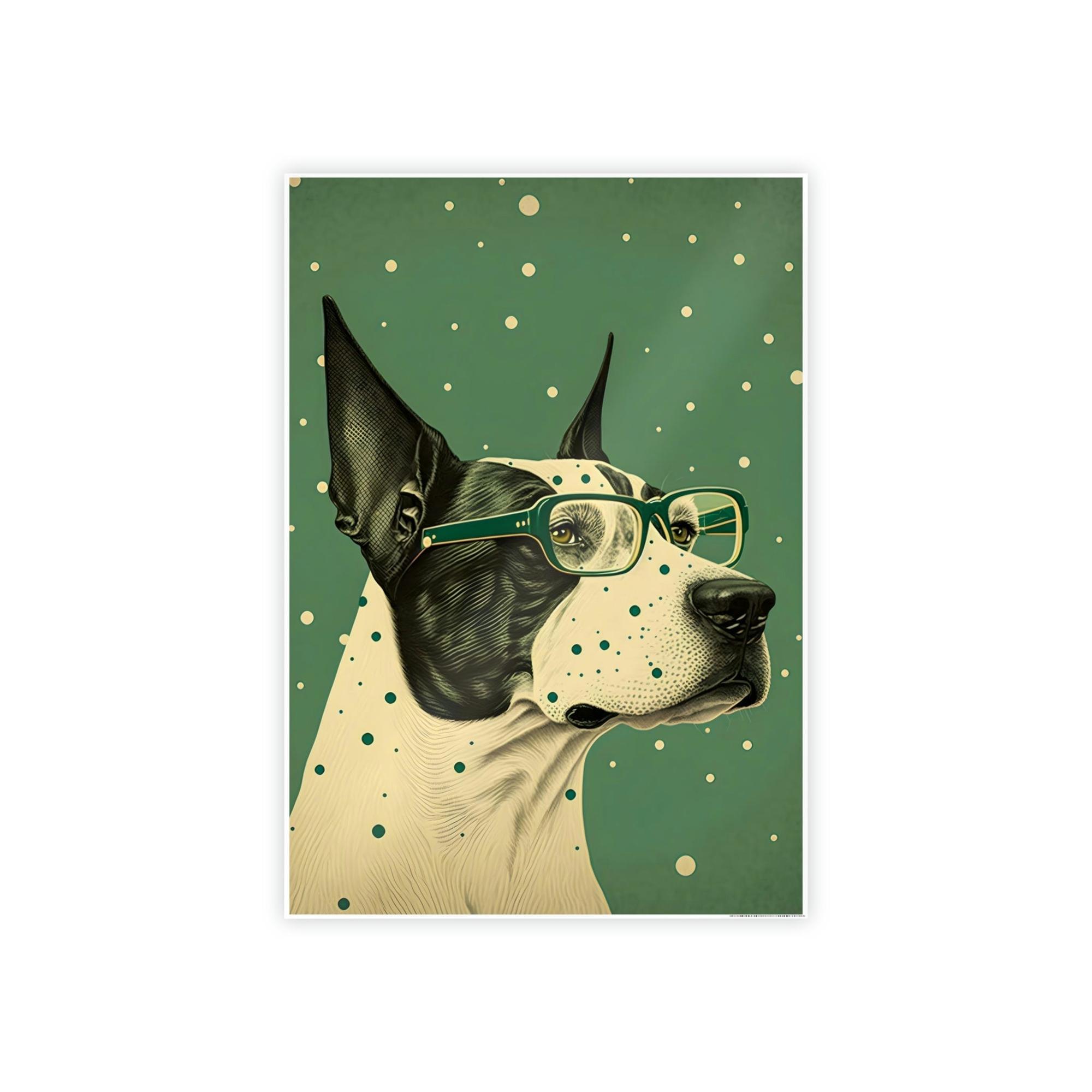 Dogs Pawsitively Adorable: Wall Art of a Cute Dog on Natural Canvas