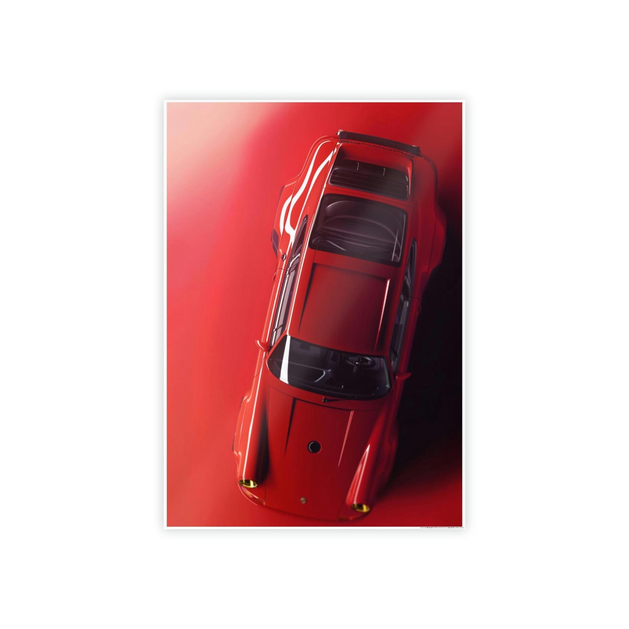 Porsche Red Hot Ride: A Canvas & Poster Print of a Stunning Red Porsche