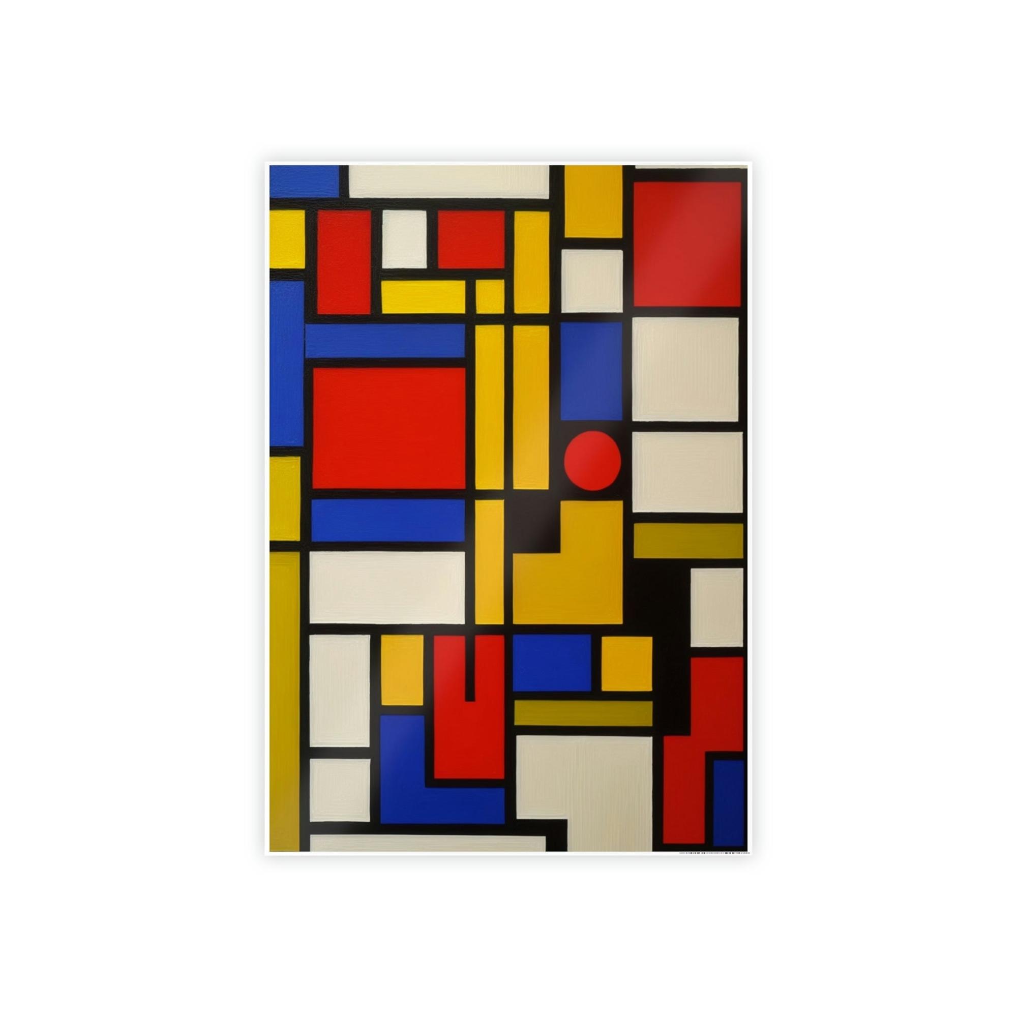 Abstract Geometric Natural Canvas & Poster Print of Geometric Patterns: A Mosaic of Shapes