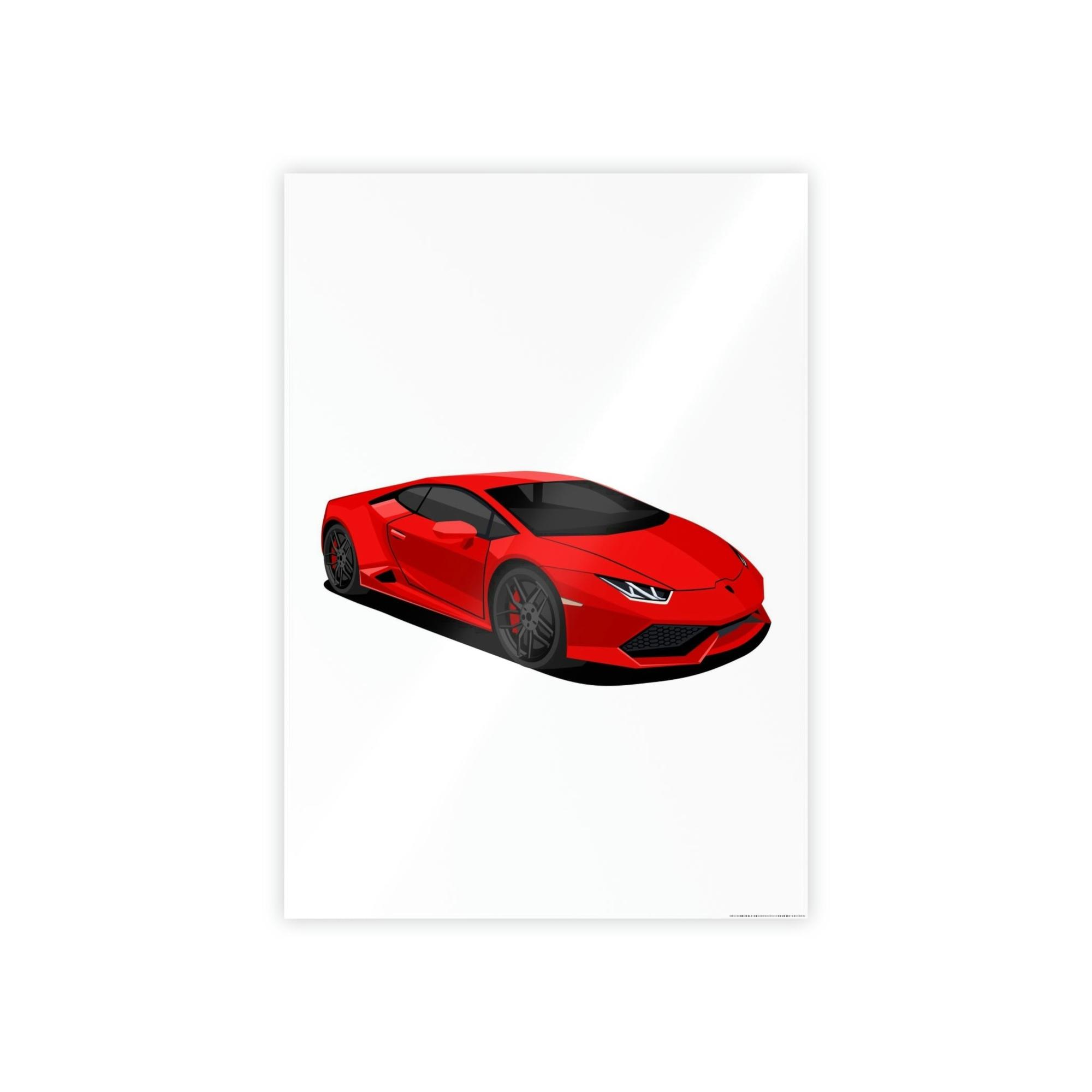 Lamborghini Bold and Brilliant: Red Lamborghini Wall Art on Framed Canvas & Poster