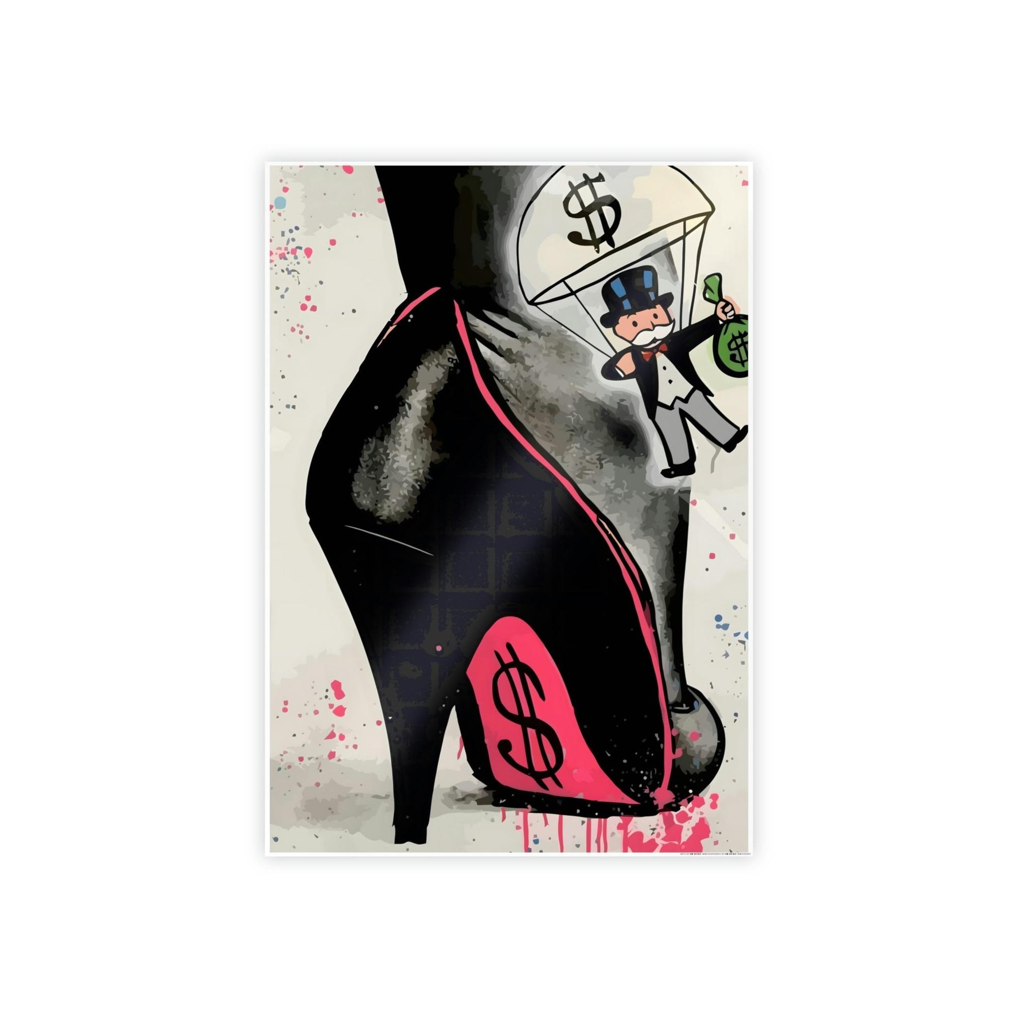 Monopoly & Motivation Graffiti with a Twist: Creative Framed Posters and Prints of Alec Monopoly's Graffiti Art on Framed Canvas