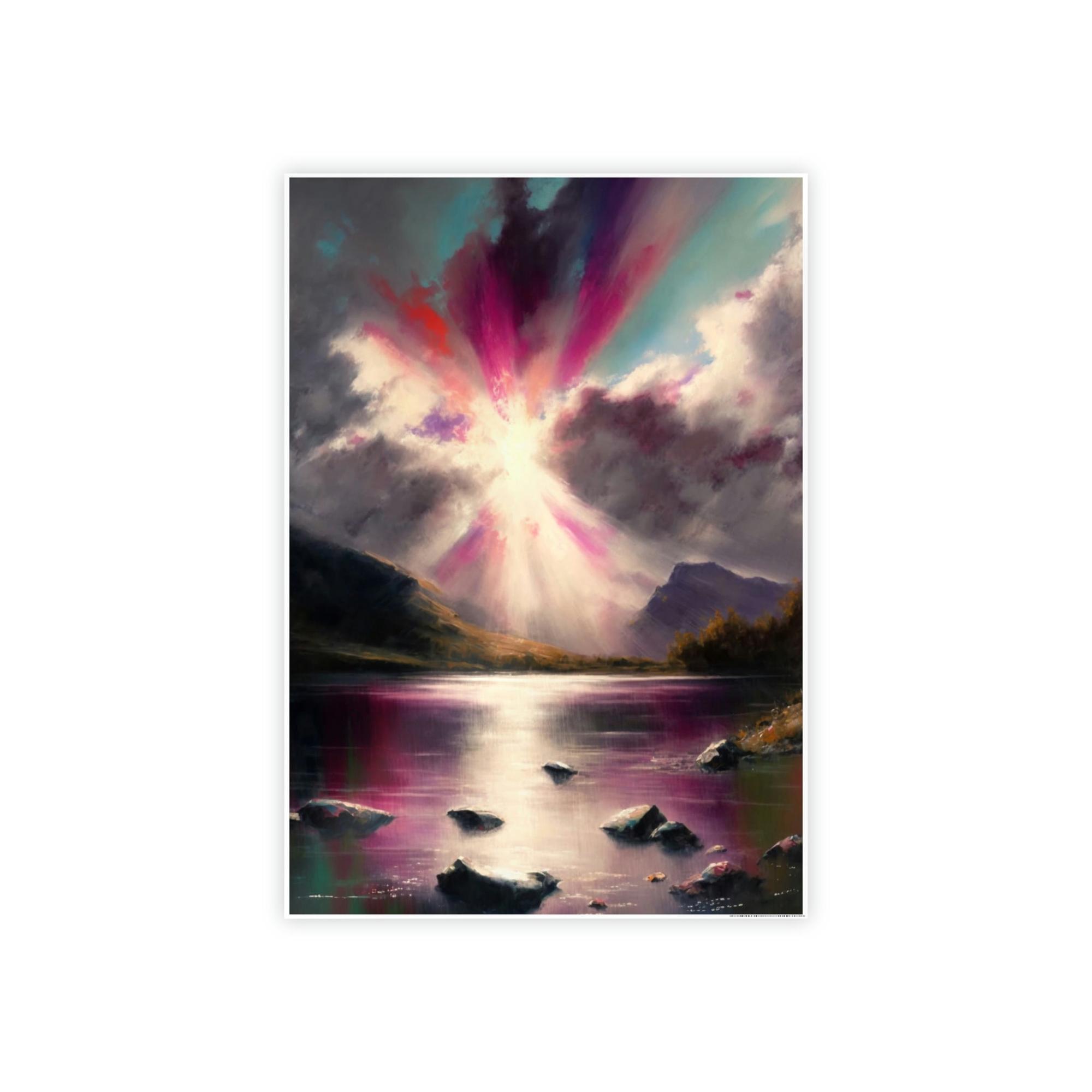 Abstract Landscape Abstracted Terrain: A Print on Canvas & Poster of a Contemporary Landscape