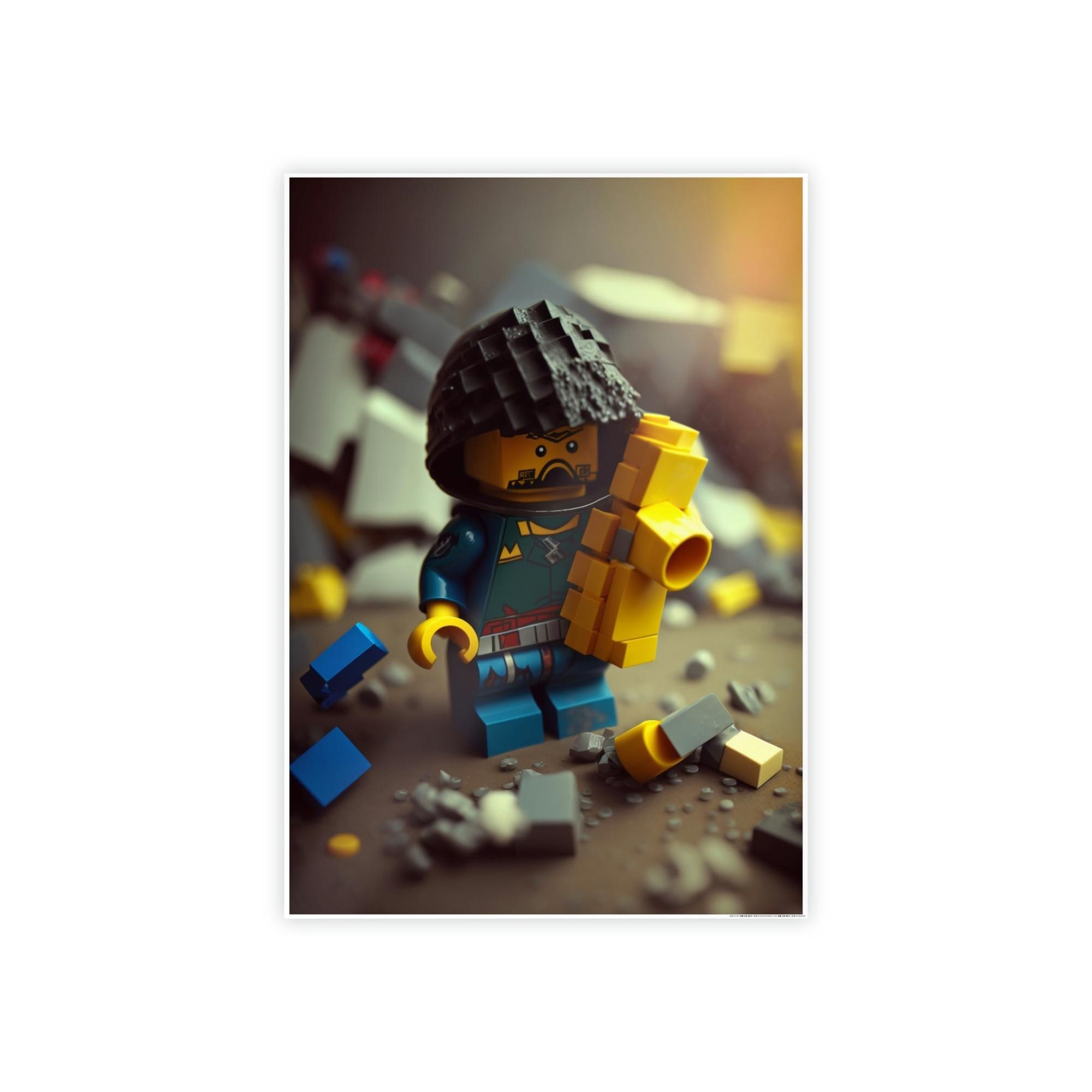 Lego Creative Construction: Framed Canvas and Print of Lego Sculptures