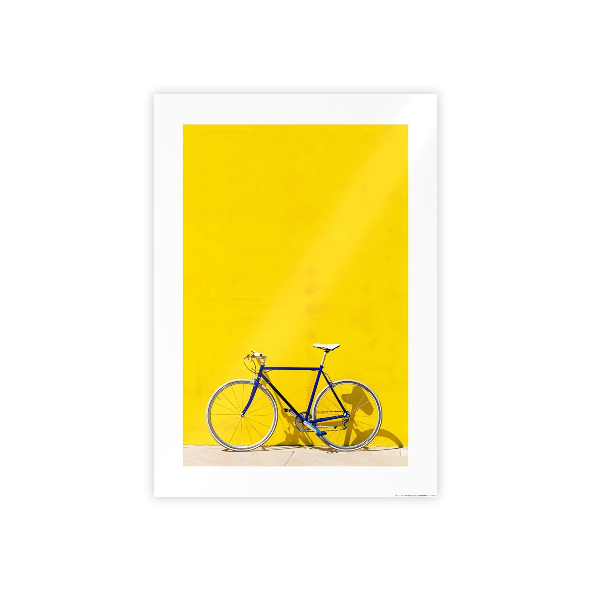 Yellow Dynamic and Bold Canvas Art Print and Framed Poster of a Yellow Color