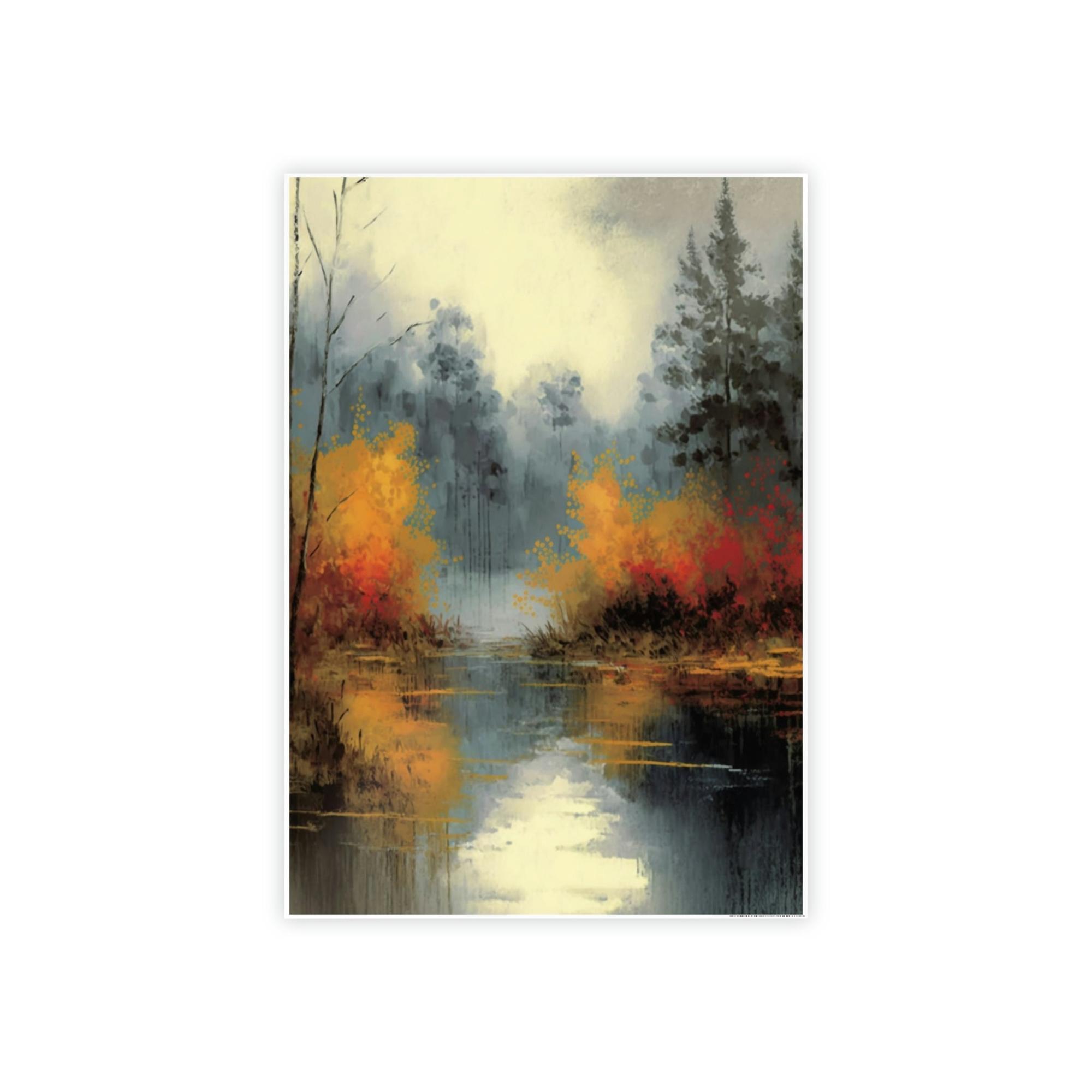 Abstract Landscape Fluid Landscape: A Natural Canvas & Poster Wall Art of an Abstract Water Scene
