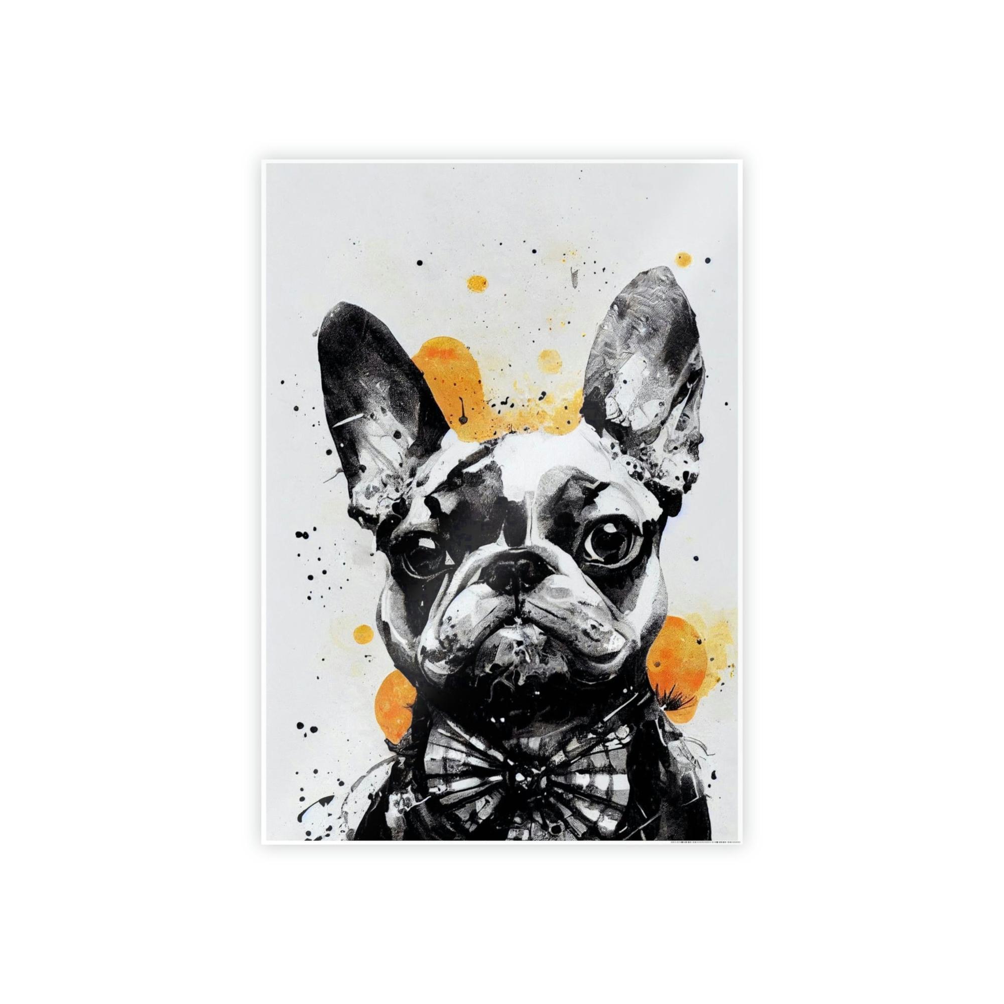 Dogs Puppy Love: Wall Art of a Sweet Dog on Natural Canvas