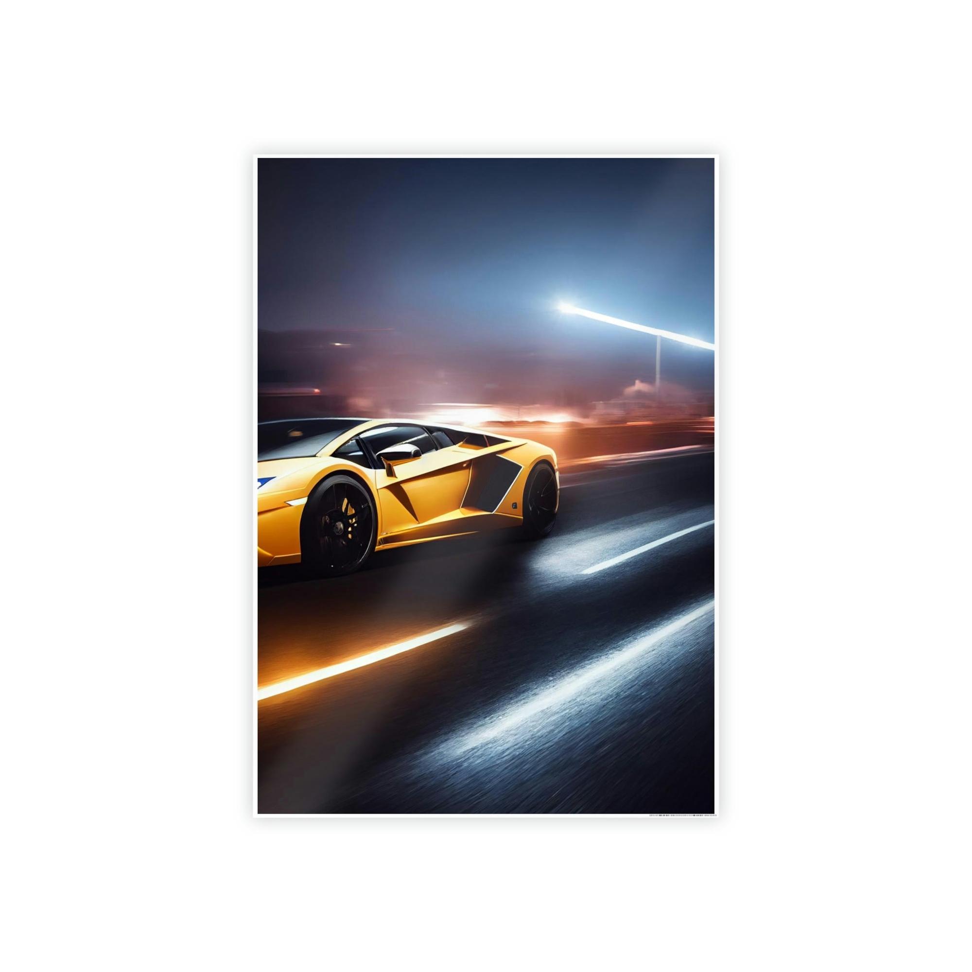 Auto Racing Racing at its Finest: Framed Canvas & Posters Print of Auto Racing