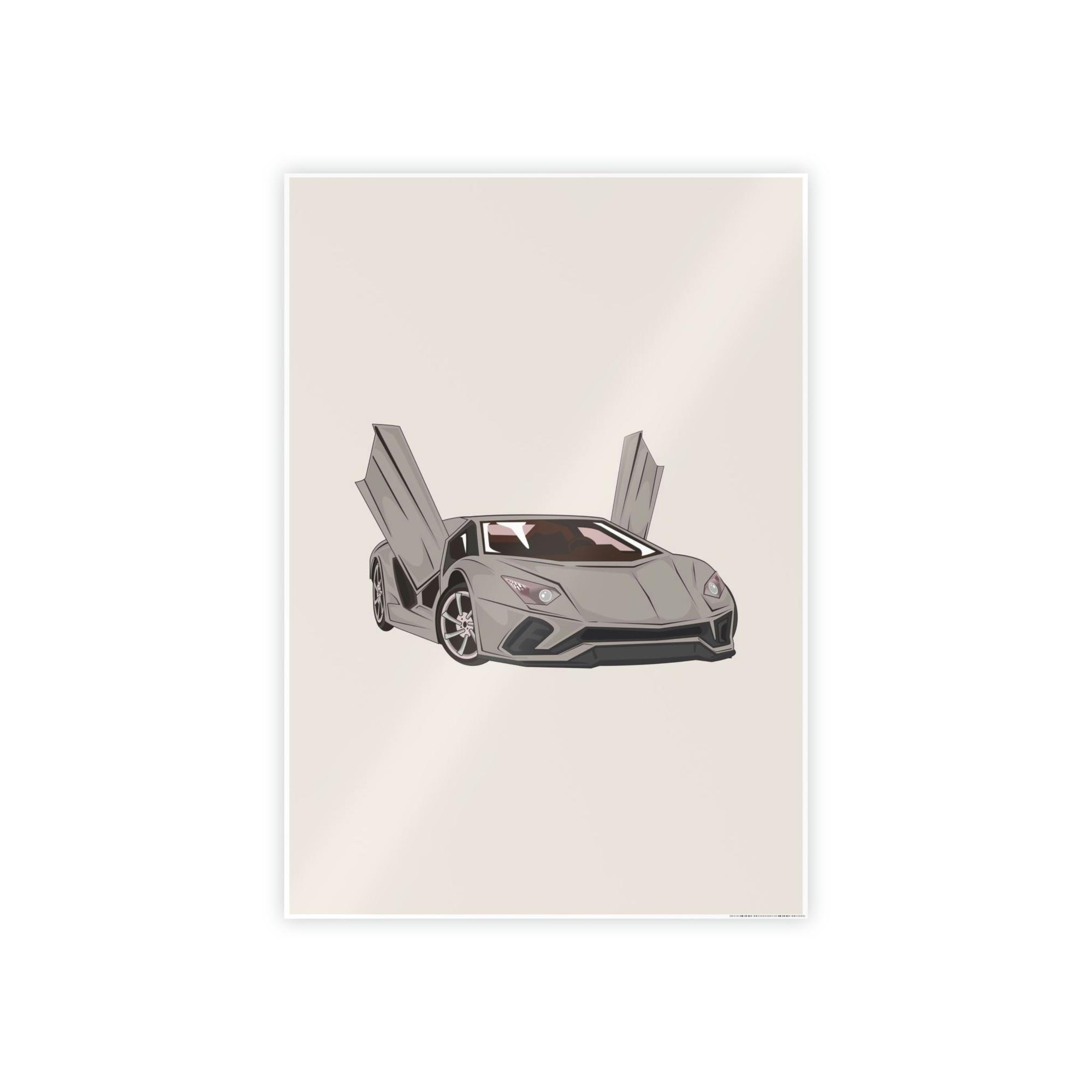 Lamborghini Roaring Beauty: Lamborghini Wall Art on Framed Canvas & Poster