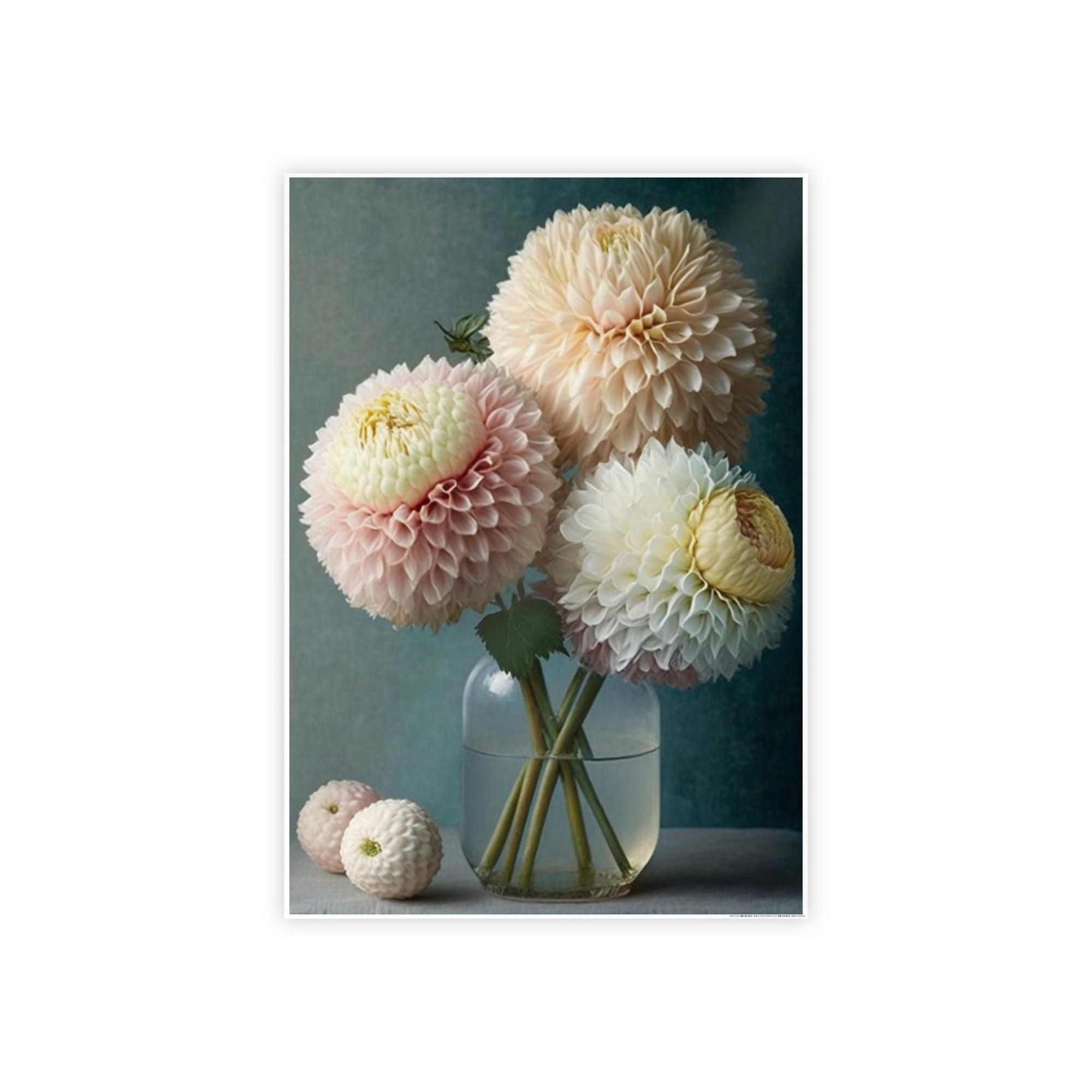 Dahlias The Allure of Dahlias: A Wall Art Print of These Enchanting Blooms