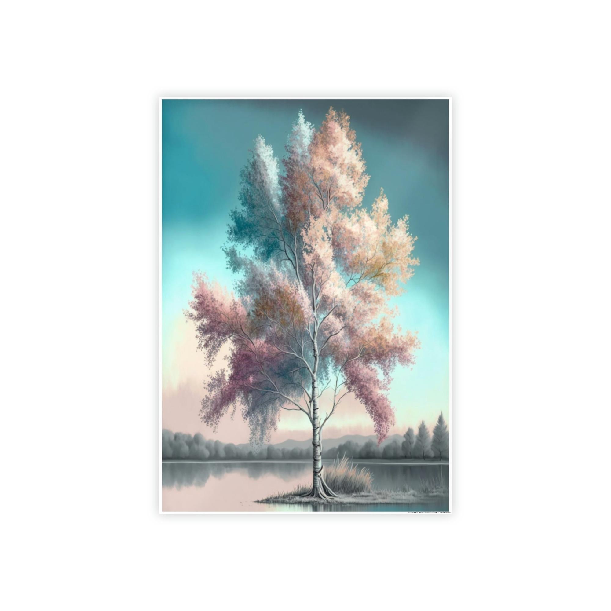 Birch Trees Birch Tree Alcove: Natural Canvas Wall Art of a Secluded Forest Nook