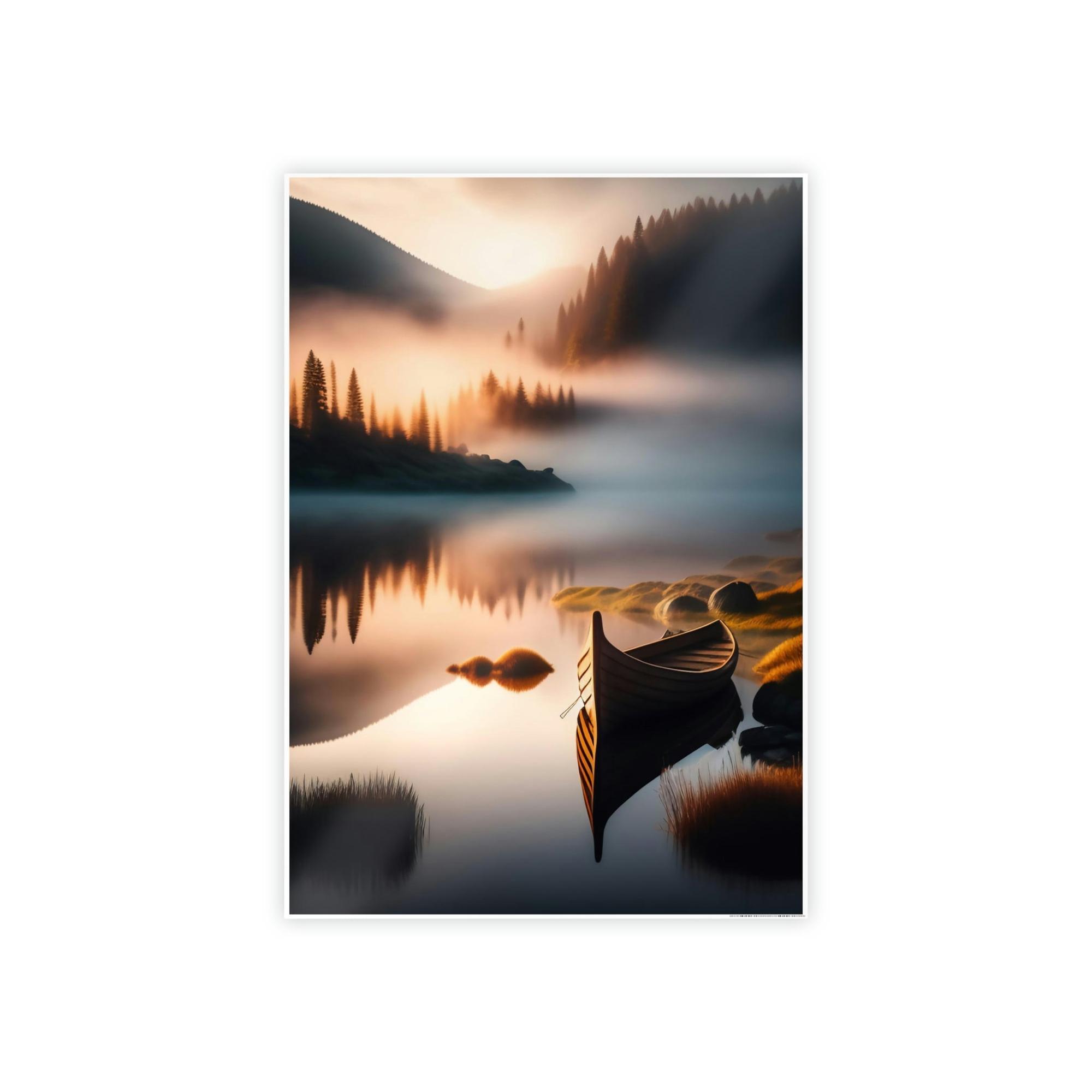 Lakes And Rivers Water's Tranquility: Artful Canvas and Poster Print of Lakes and Rivers