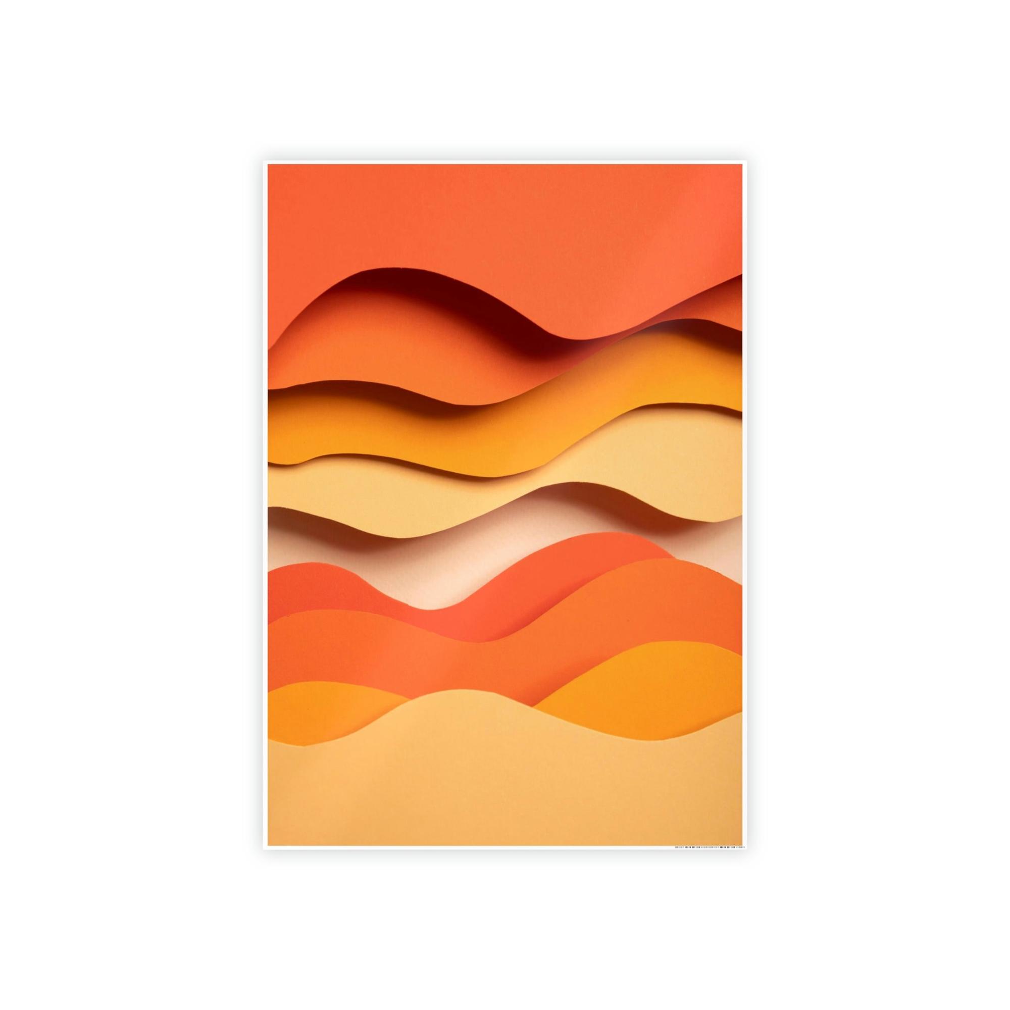 Orange Radiant Rays: Colorful Orange Canvas for Your Living Space