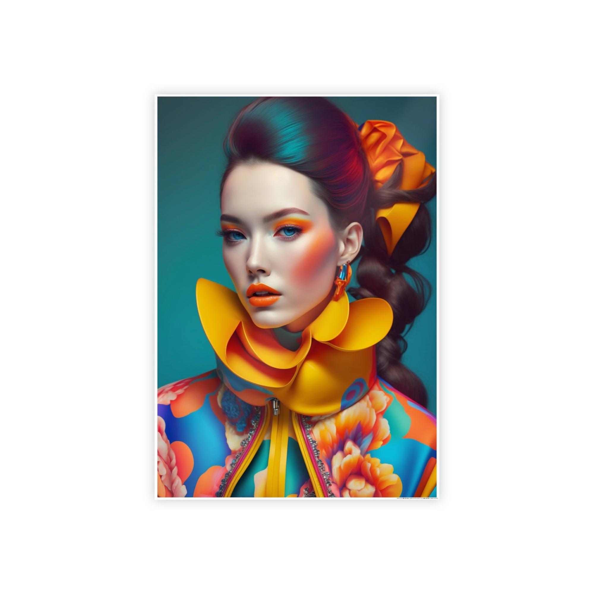 Fashion And Beauty Haute Couture: A Canvas Print of High Fashion and Beauty Trends