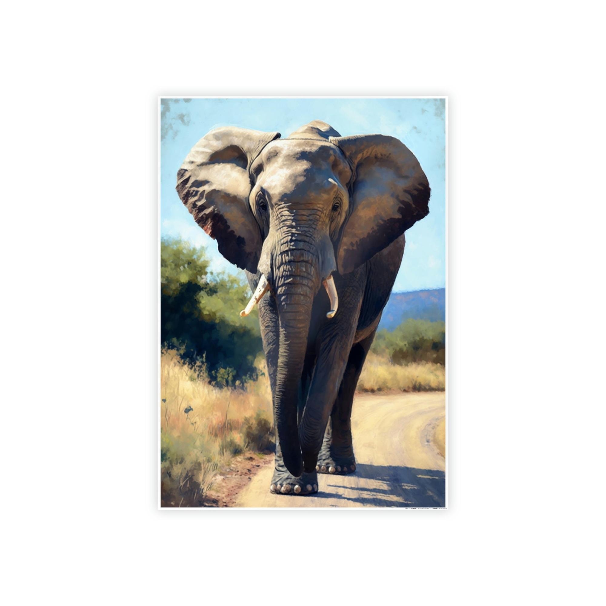Elephants Elephant in the Wild: Breathtaking Framed Canvas for Nature Lovers