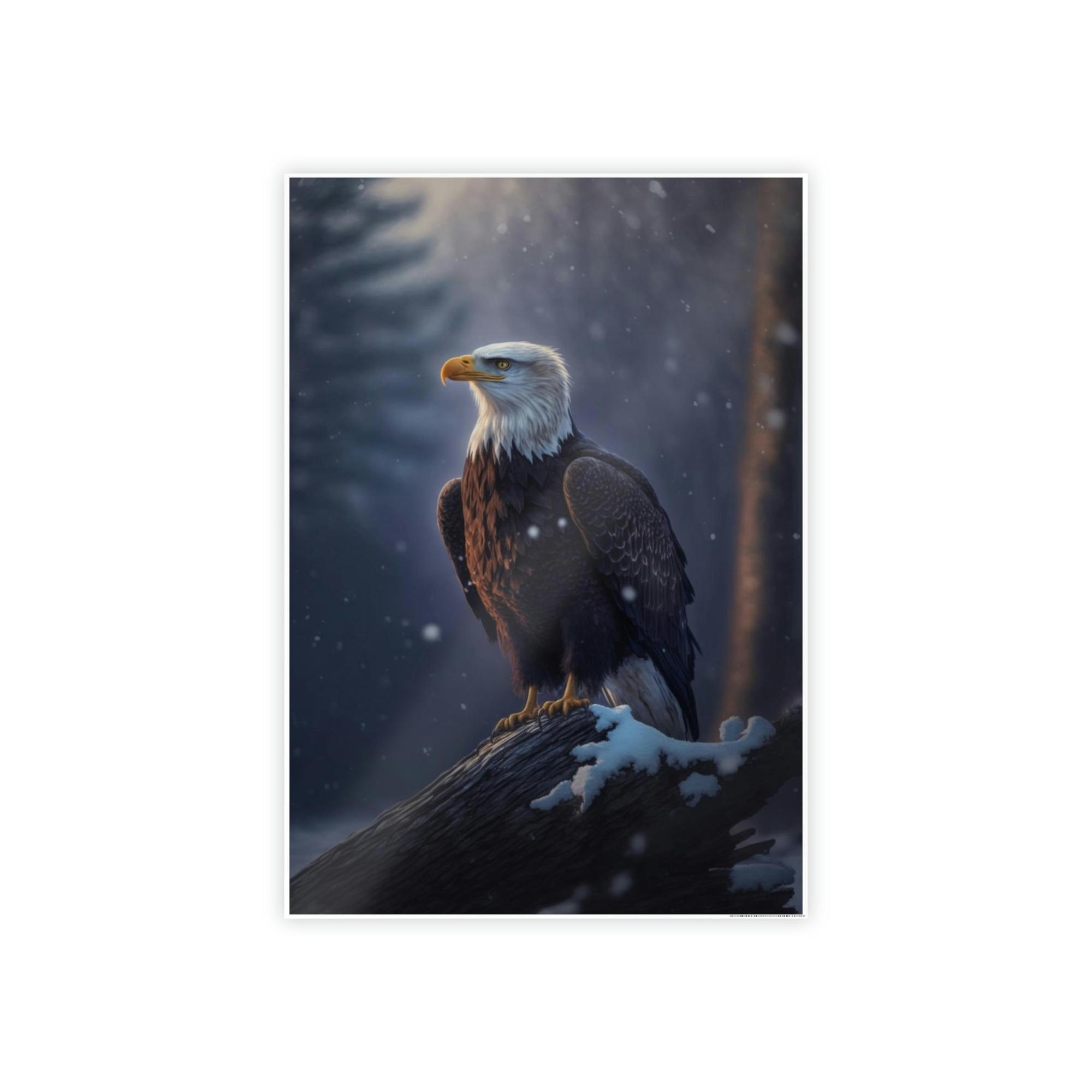 Eagles Eagle's Vision: Mesmerizing Print on Natural Canvas, Capturing their Watchful Eyes